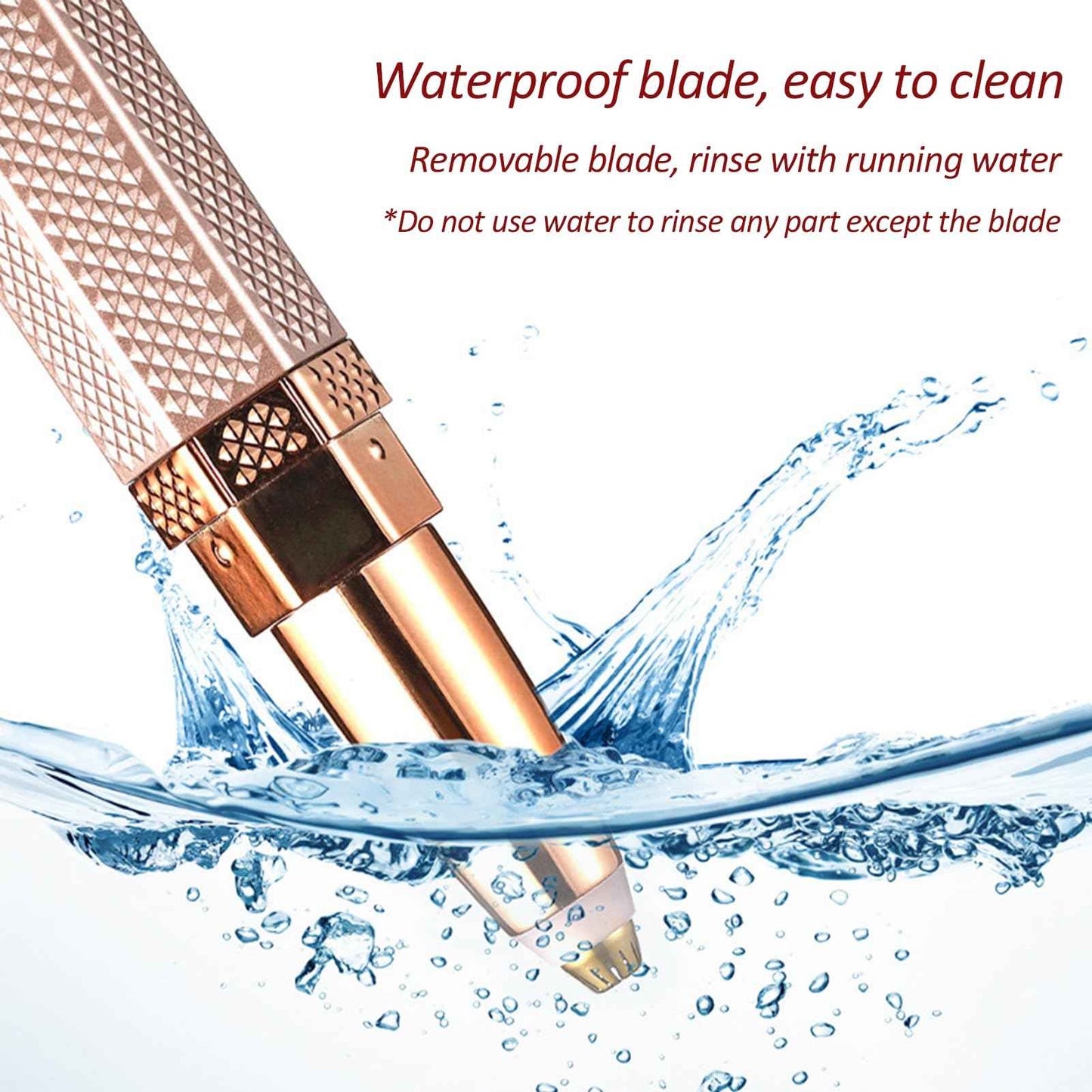 Serfoxd Facial Hair Remover for Women Face, 4 in 1 Electric Eyebrow Trimmer for Nose Neck Leg Arm Armpit Bikini Hair with USB Cable