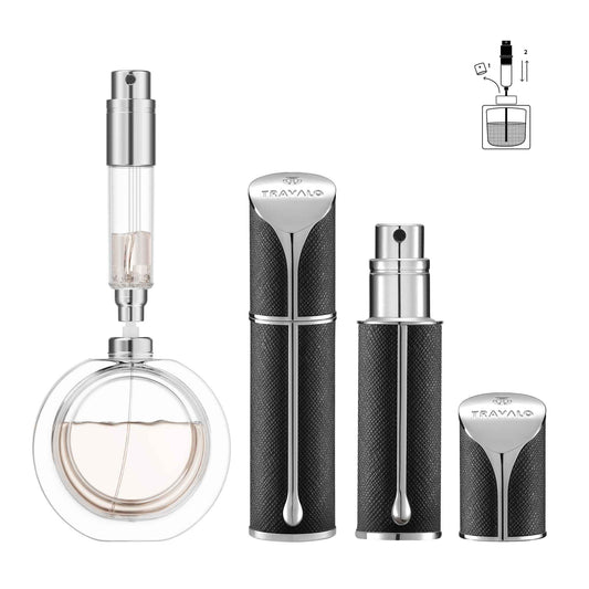 Travalo AQUA Perfume Travel Refillable Bottle, Bottom Filling Fragrances Perfume Atomizer, Mini Cologne Dispenser, Portable Sprayer for Women Men, Gift