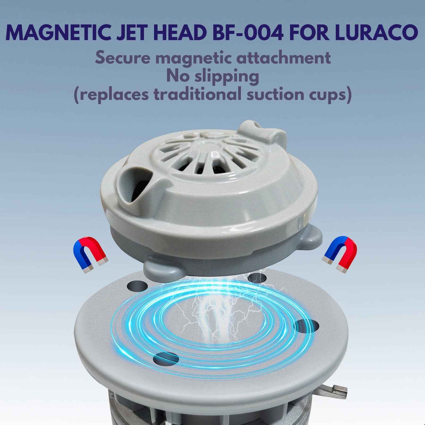 KONOVOLY BF-004 Magnetic Pedicure Pipeless Jets, 4-Pin Pedicure Jet for LURACO BF-004 Pedicure spa Tubs Includes Propeller and Cap 1 Pack