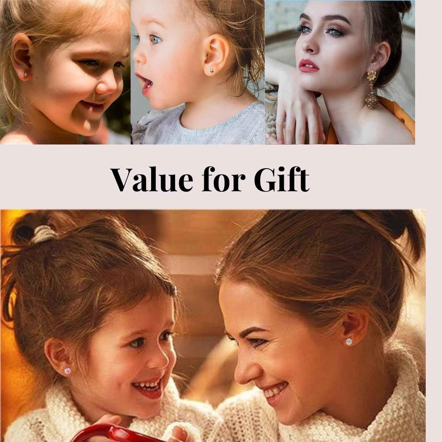 orilace 4Pcs Ear Piercing Kit - Self Disposable Ear Piercing Gun Built-in Earring Stud Low Pain At Home Body Piercing Kit Ease of Use 4mm (Clear Crystal)