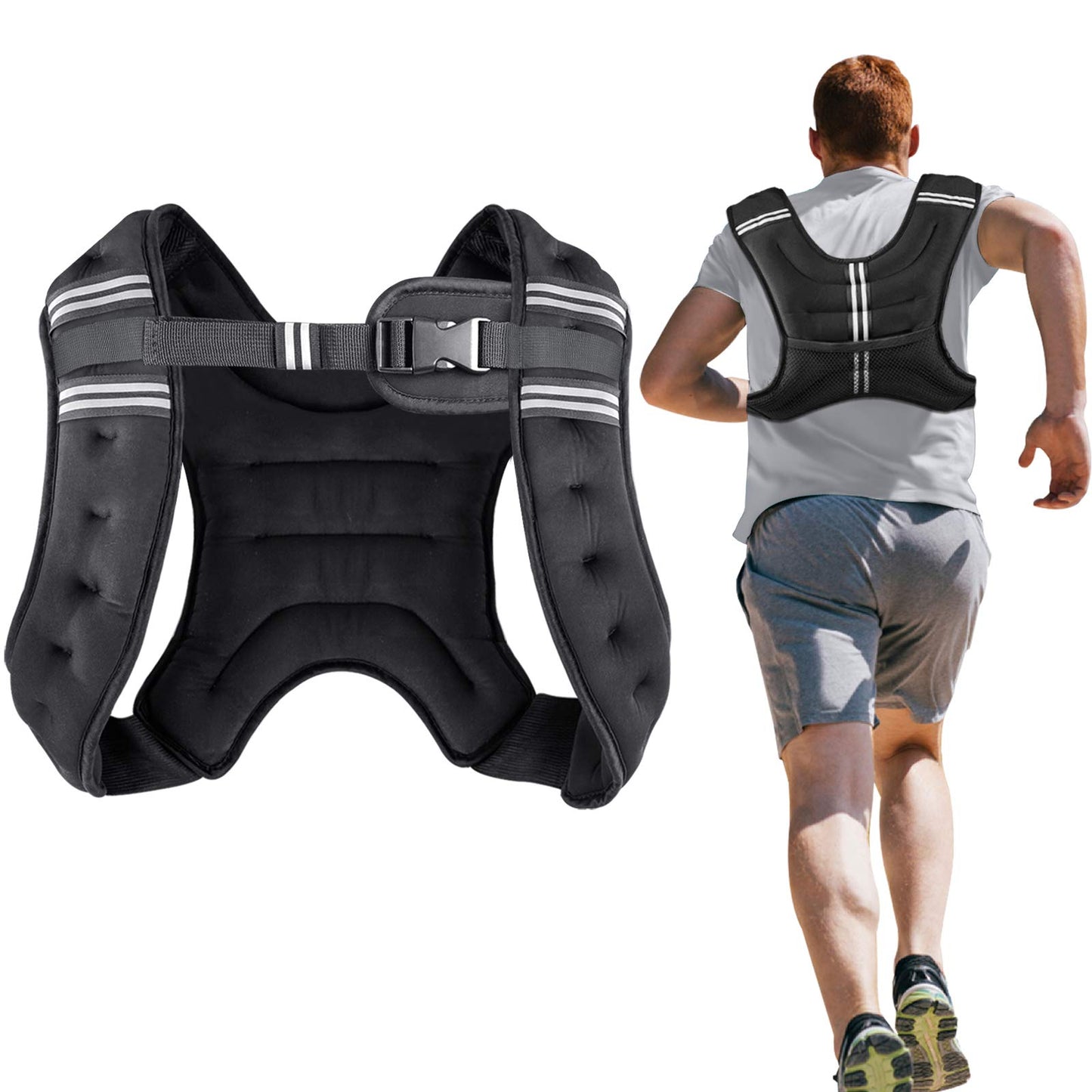 Henkelion Weighted Vest Weight Vest for Men Women Kids Weights Included, Body Weight Vests Adjustable for Running, Training Workout, Jogging, Walking