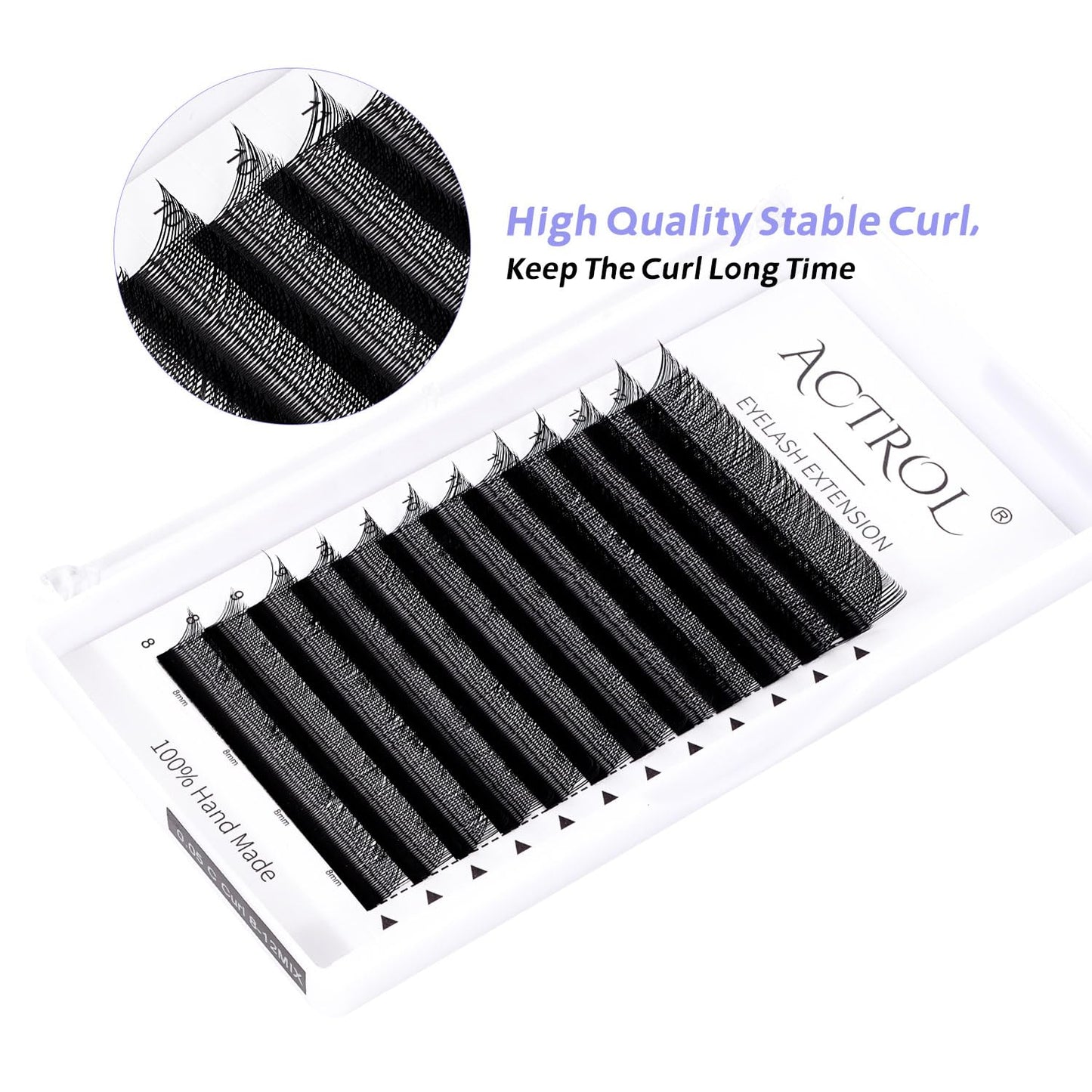 ACTROL YY Eyelashes Extension Lashes Black C Curl 0.05mm 8-12mm Mix Lash Volume Extension Easy Fans Y Shaped Premade Soft Eyelashes Supply