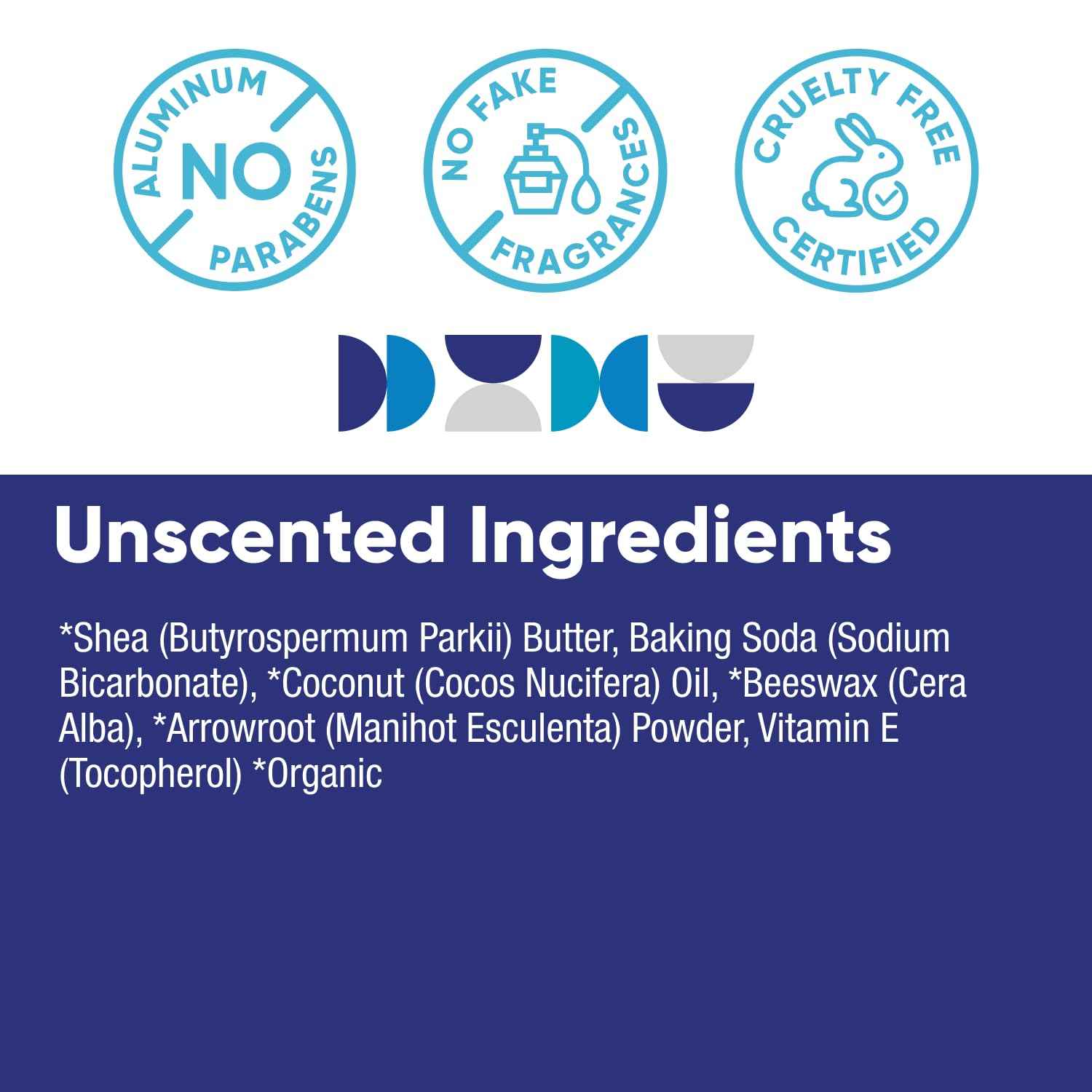 Pretty Frank Natural Aluminum-Free Deodorant Stick, Unscented (2-Pack) | All-Day Odor Control for Women & Men | Effective, Skin Soothing Formula with Safe, Organic Ingredients and No Added Fragrance