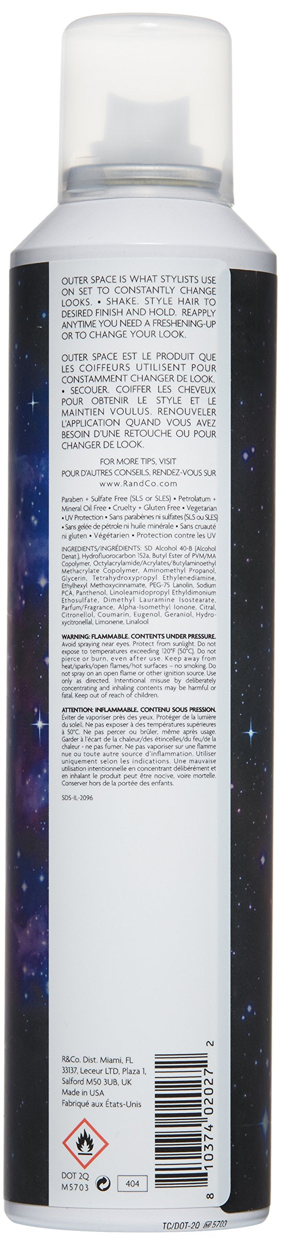 R+Co Outer Space Flexible Hairspray | Every Day Use + Lightweight + Sticky-Free | Vegan + Cruelty-Free | 9.5 Oz