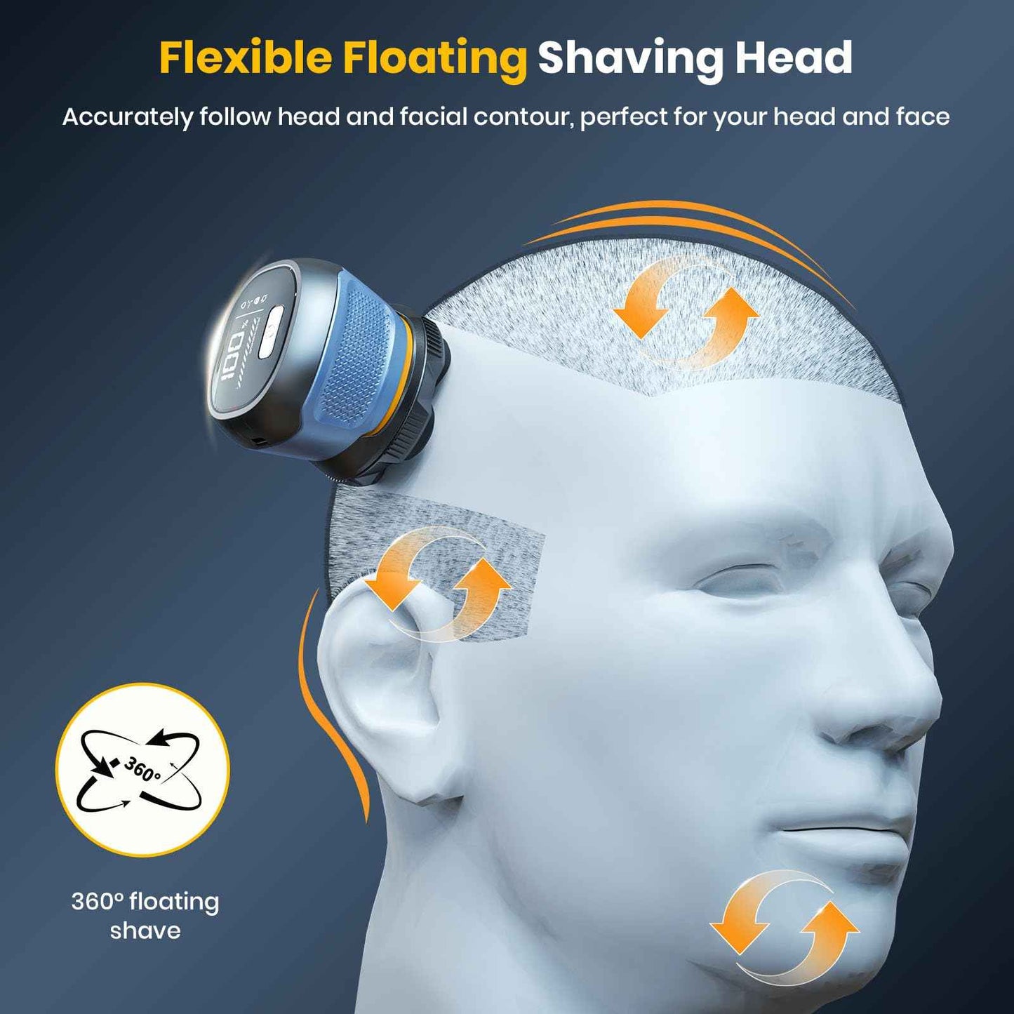 TLMUSE Head Shavers for Bald Men, 2025 Upgraded Magnetic Head Shaver, IPX7 Waterproof Wet/Dry Head Shavers for Men, 2-Speed Mens Head Shaver Bald