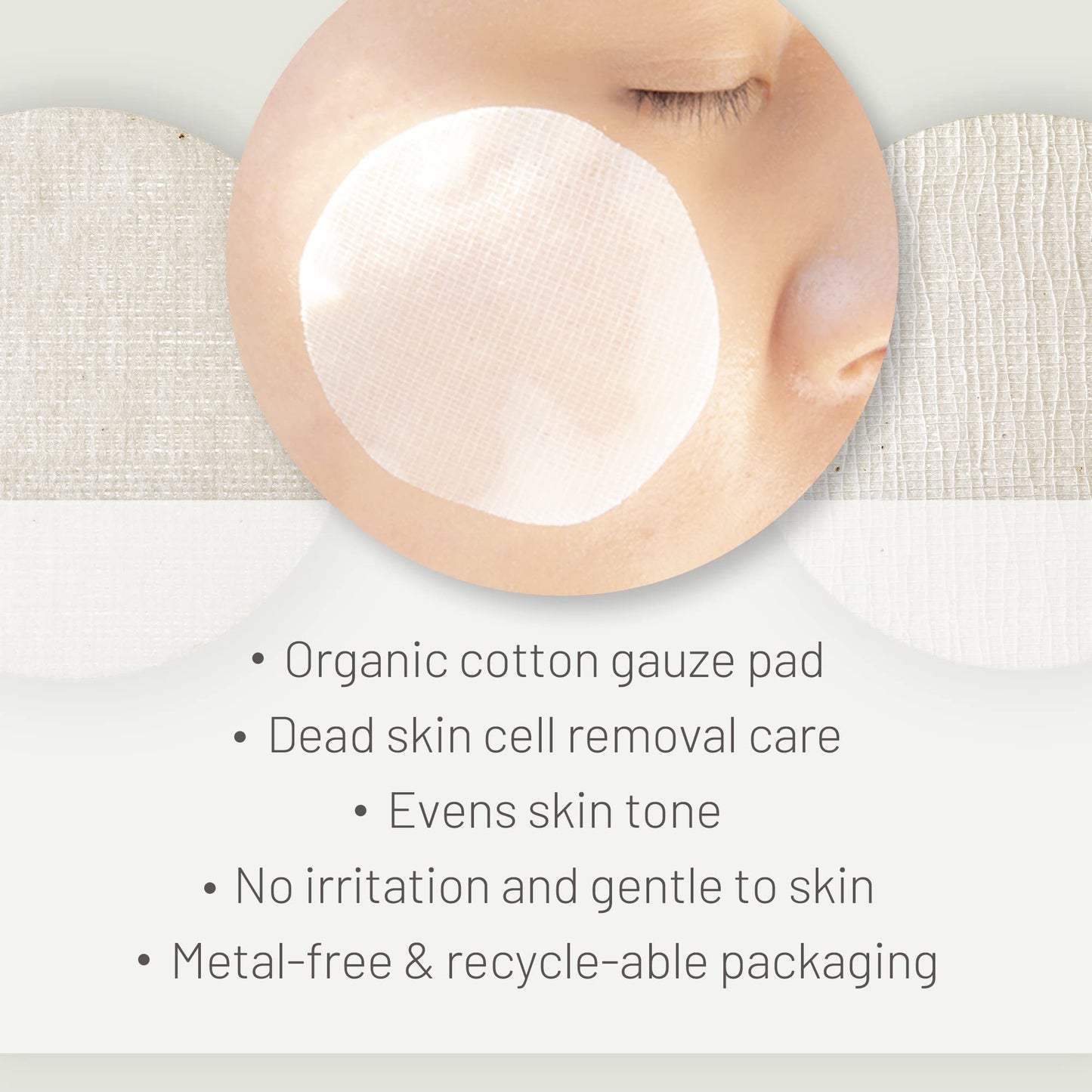 RE:P Organic Cotton Treatment Toning Pad(90 Pads) 4.58 oz / 130g - 100% Vegan, Cruelty-Free, Paraben Free - Skin Boosting & Balancing by Organic herb Water - Lavender, Calendula, Chamomile