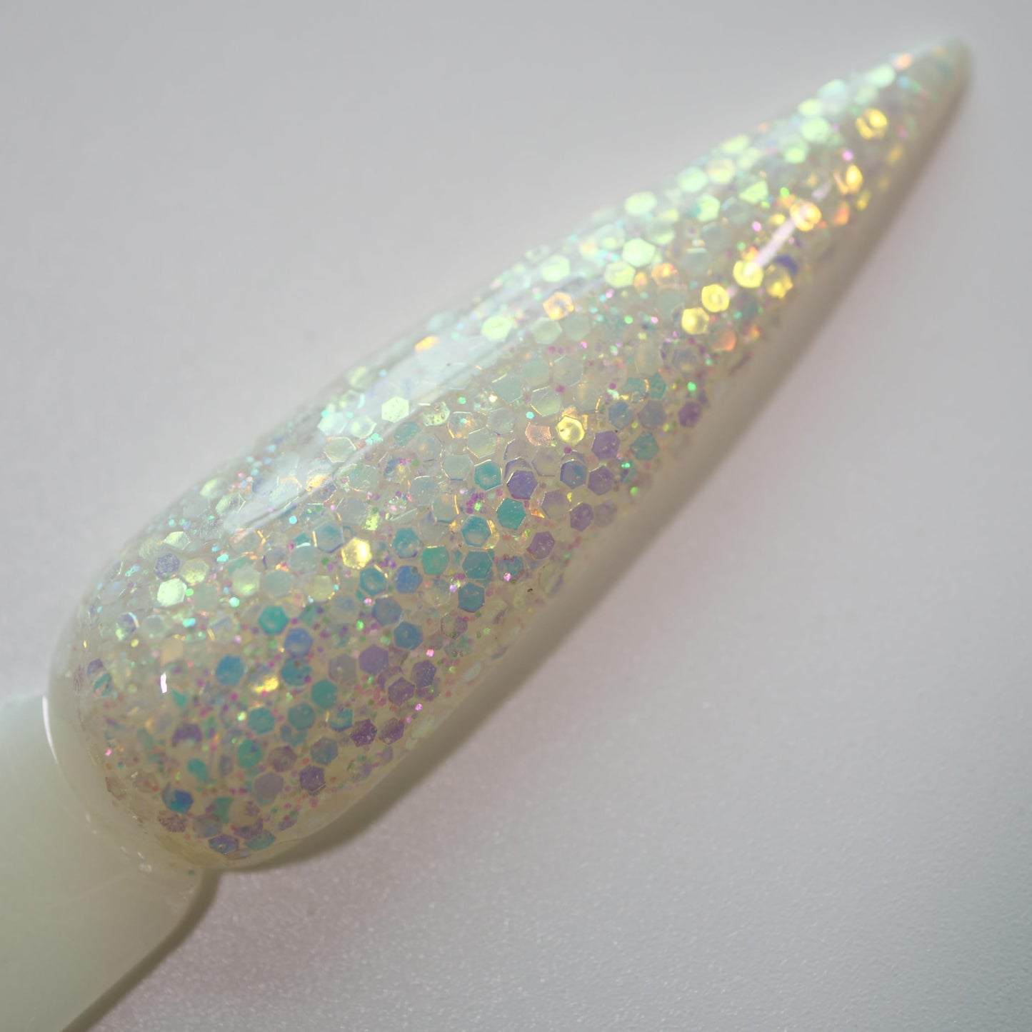 OUMISAYA Glow in the dark Glitter Nail Acrylic Powder White Color 1OZ (APG031)