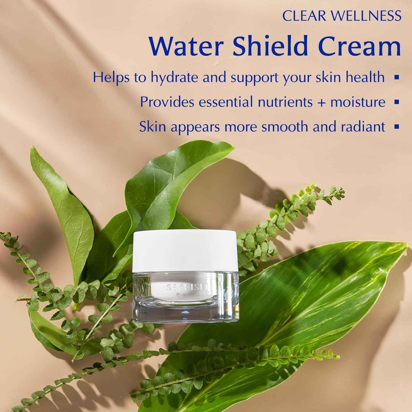 SEKKISEI CLEAR WELLNESS Water Shield Cream REFILL, Facial Moisturizer for Sensitive Skin, 1.4 Ounce