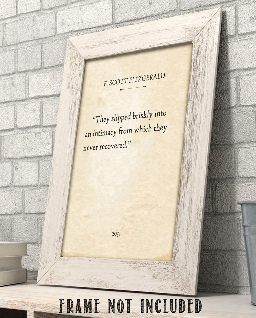 F. Scott Fitzgerald - They Slipped Briskly - 11x14 Unframed Typography Book Page Print - Great Gift for Romantics, Book Lovers and English Teachers Under $15?