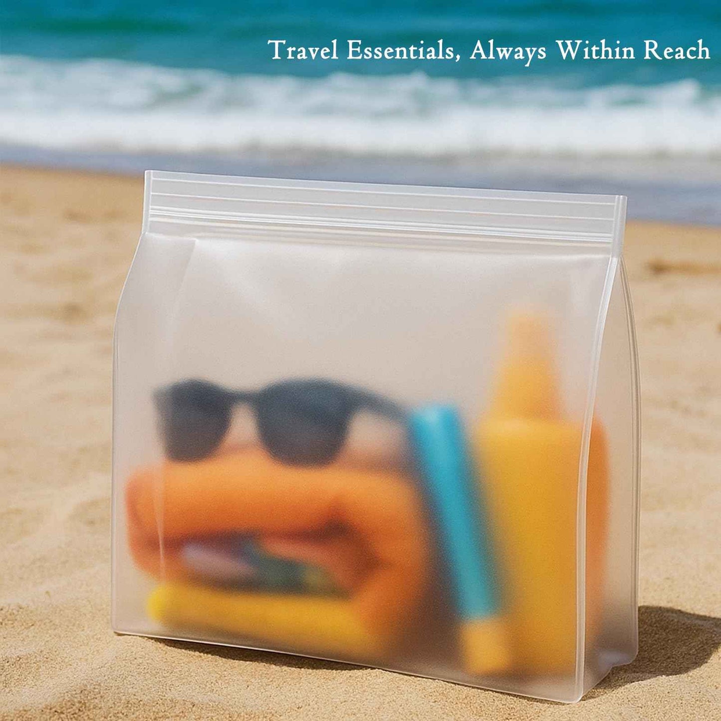 Circloophs 30 Pack Clear Makeup Bag Organizer Cosmetic Zipper Pouch TSA Approved Small Travel Pouches Transparent EVA Reusable Water-resistant Plastic Clear Gift Bags Bulk, Frosted, 10” x 7” x 2.6”