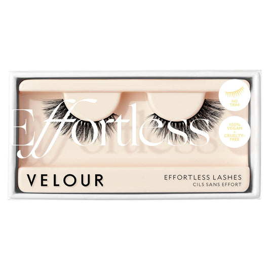 Velour Effortless Lashes - Natural-Looking False Eyelashes - Fluffy & Lightweight No-Trim Lashes – Reusable Fake Lashes All Eye Shapes - Vegan & Cruelty-Free – Lash Glue not Included (Final Touch)