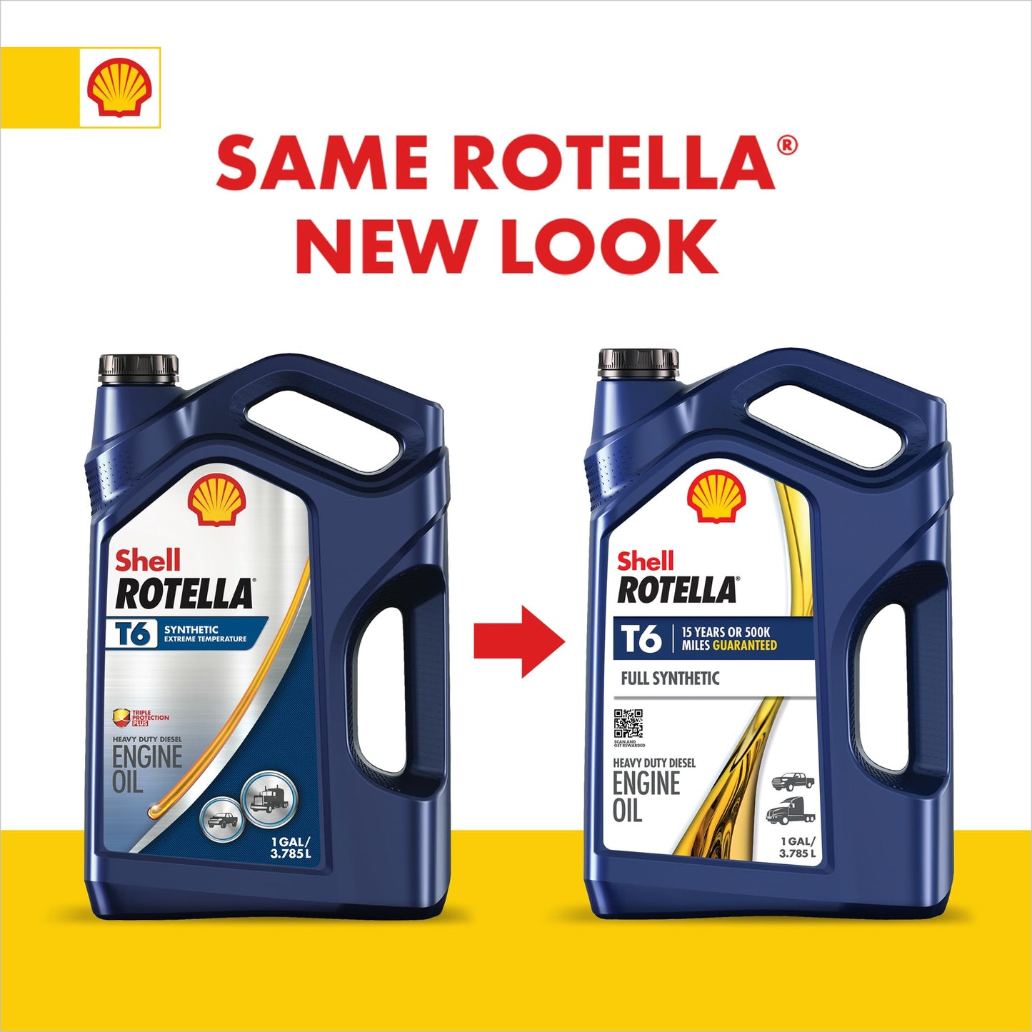 Shell Rotella T6 5W-40 Diesel Engine Oil, 1 Quart (Case of 6)