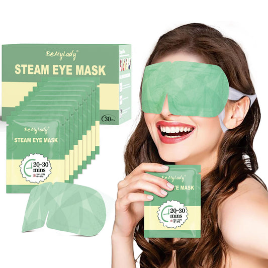 30 Pack Steam Eye Mask for Dry Eyes, BeMyLady Eye Mask Warm Compress 45Mins, Moist Heated Eye Masks forDark Circles Puffiness Eye Bag, Travel Portable Business Office