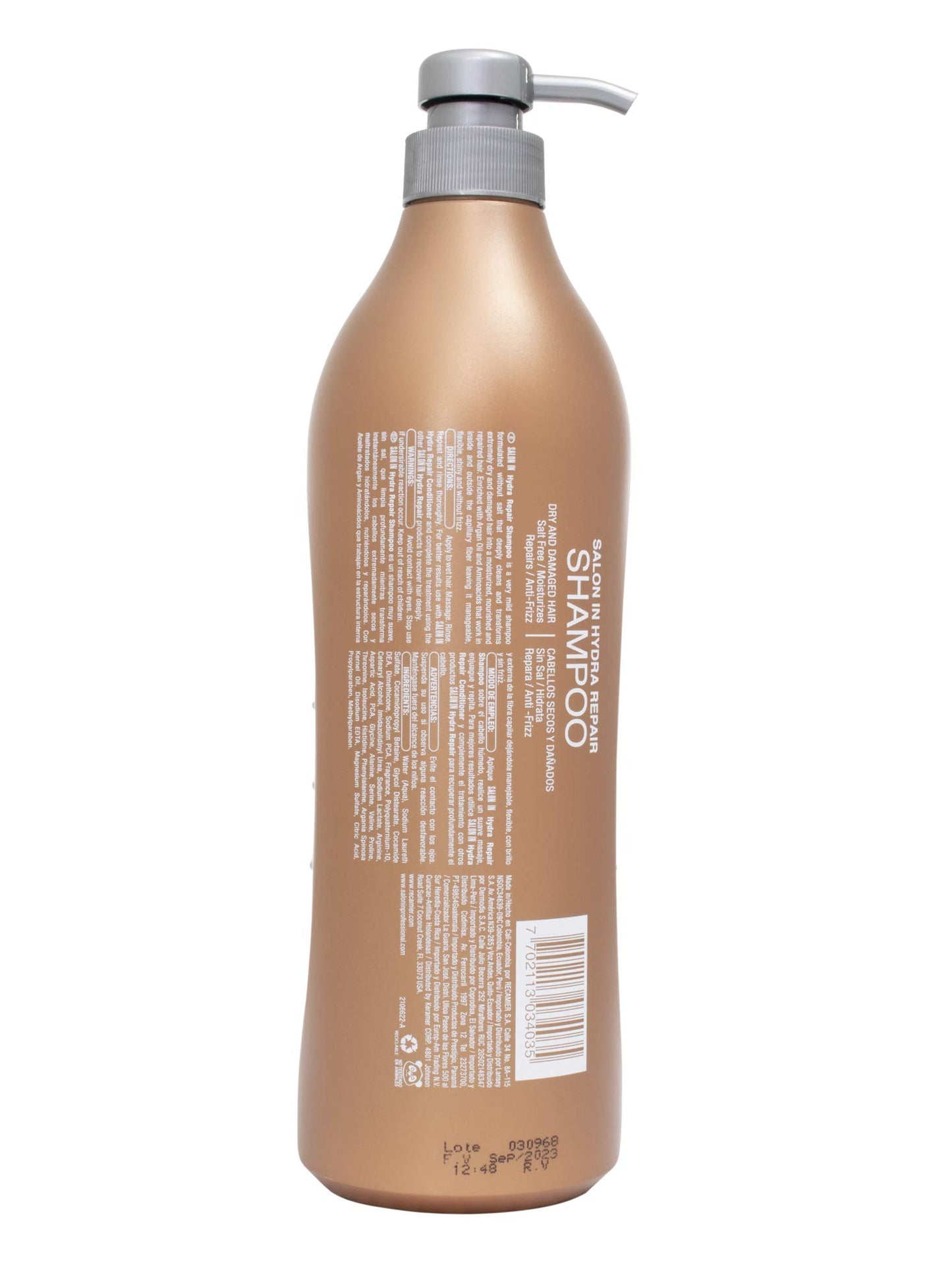 Recamier Professional Salon In +Pro Hydra Repair Hair Shampoo 33.8 - Shampoo Reparador Hidratante Cabello Seco y Maltratado