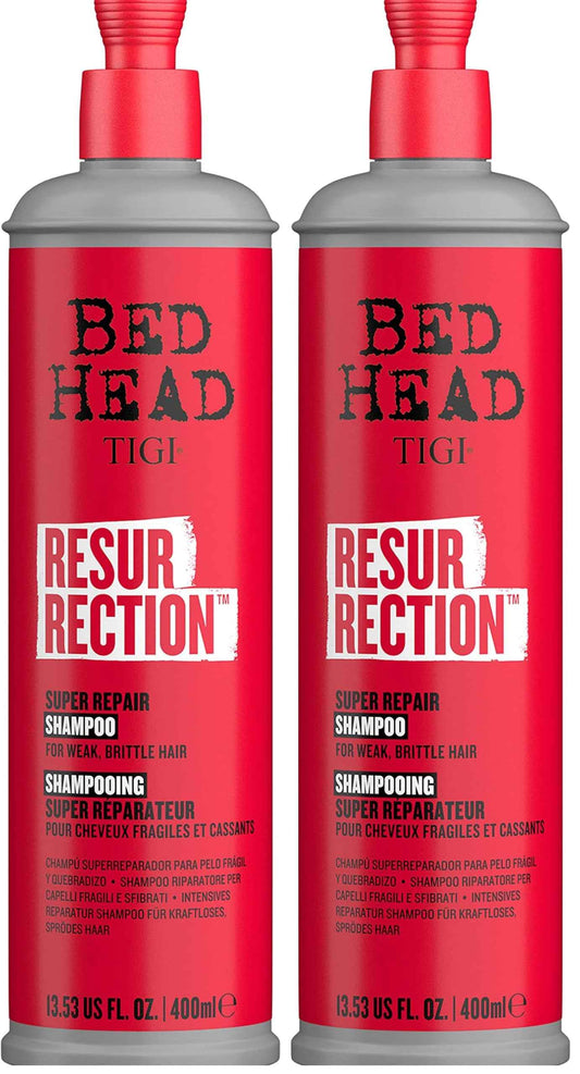TIGI Bed Head Resurrection Repair Shampoo for Damaged Hair 13.53 fl oz (Pack of 2)