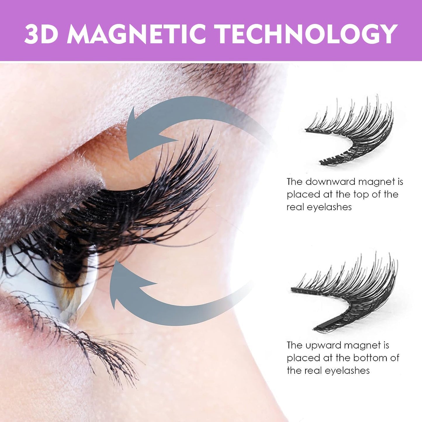 Magnetic Eyelashes,Magnetic Lashes,Magnetic Eyelashes with Applicator,Magnetic Lashes no Glue or Liner Needed (Natural,Devil)