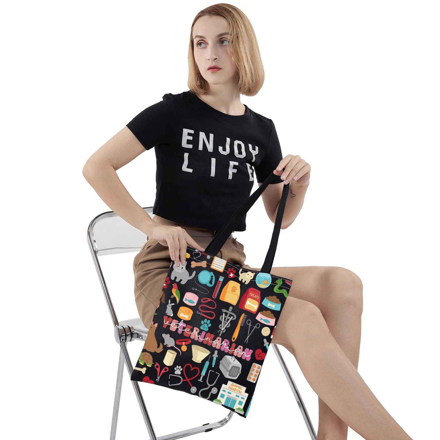 WZMPA Funny Veterinarian Cosmetic Bag Vet Tech Gift Veterinary Survival Kit Vet Appreciation Gift (Veterinarian-T BL)