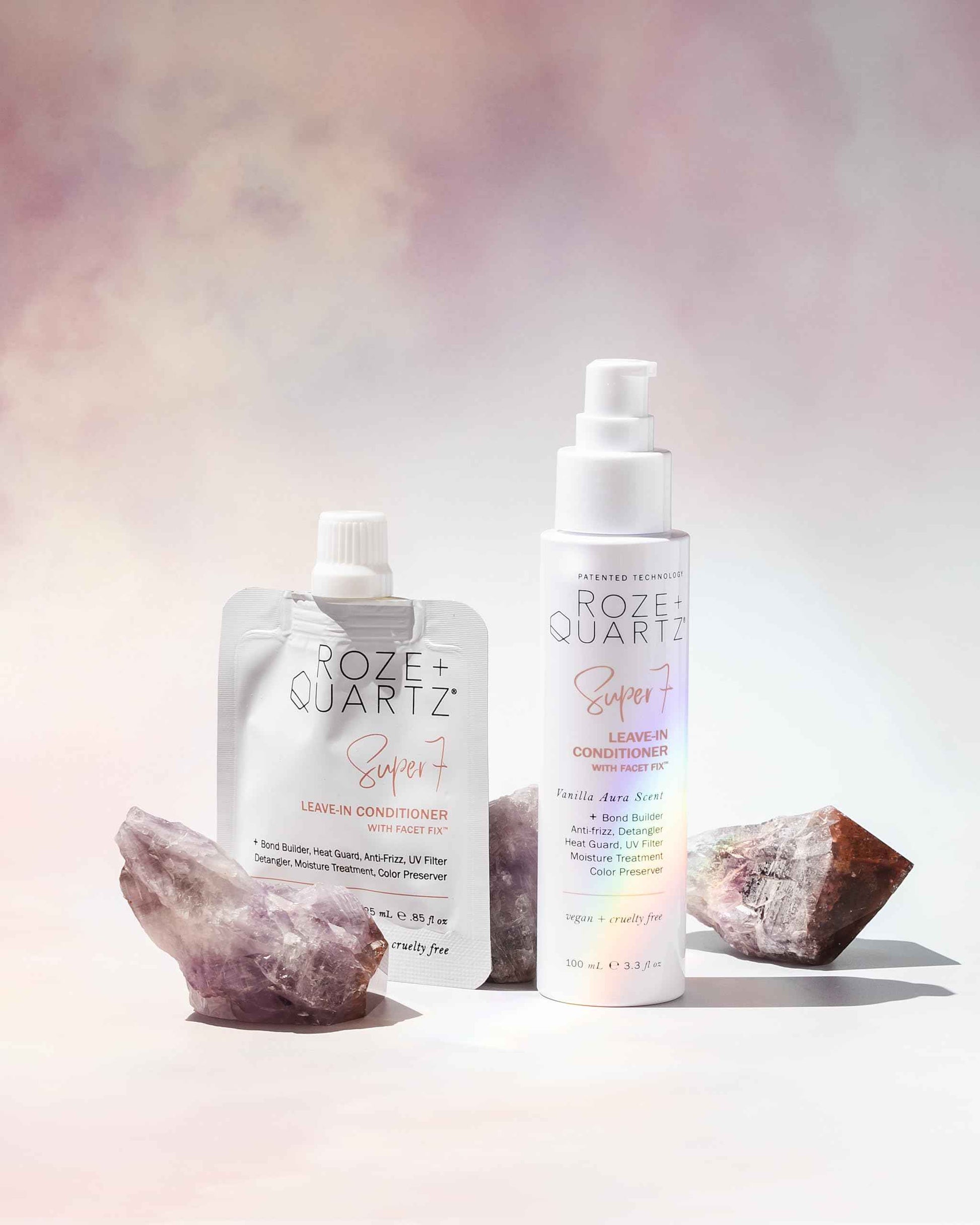 Roze + Quartz® Super 7 Leave-In Conditioner • Seven Benefits for All Hair Types (3.3oz)