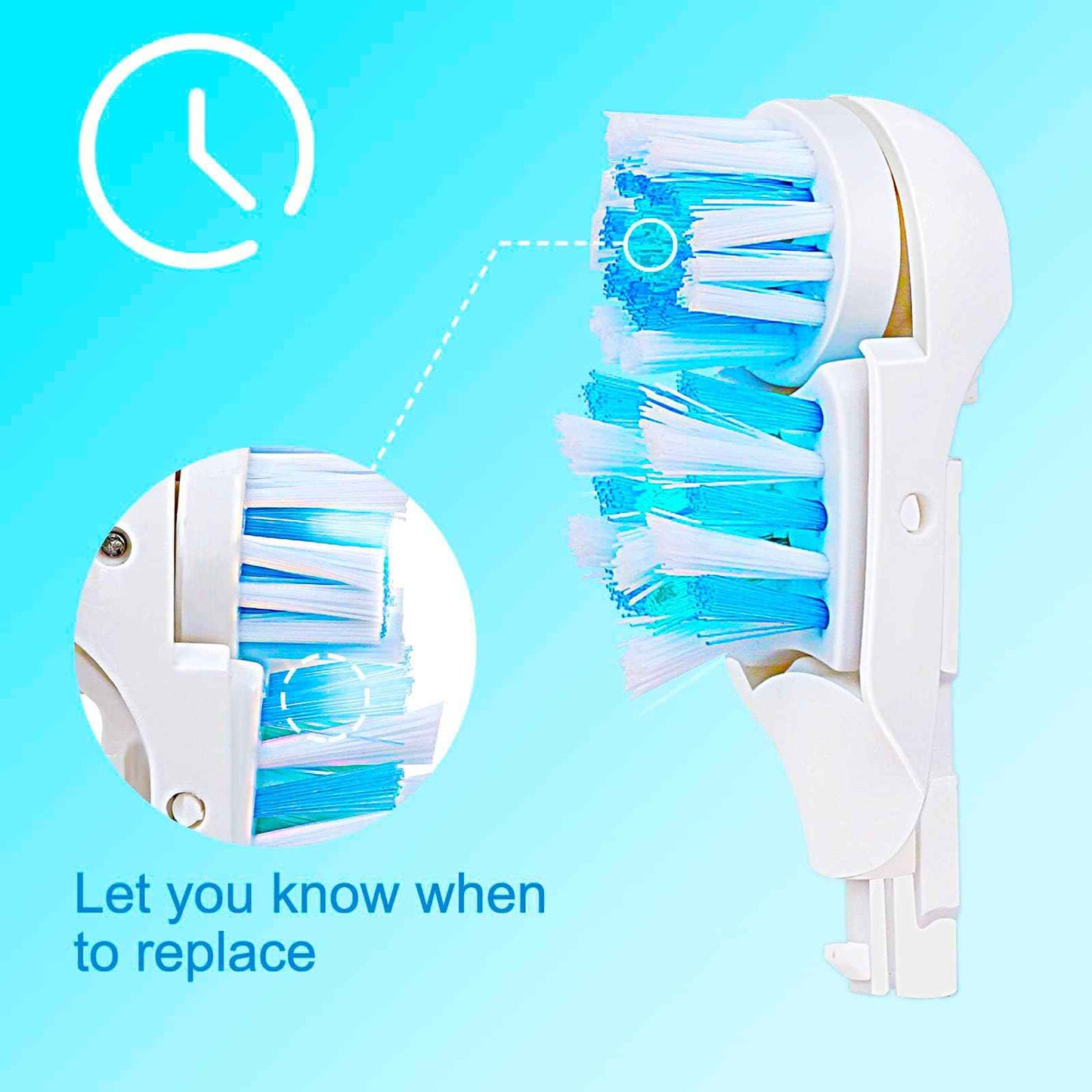 Sensitive Replacement Electric Replacement Toothbrush Heads (16 Count) Dual Clean Rotating Sets Compatible with Braun Oral B Cross Action Power