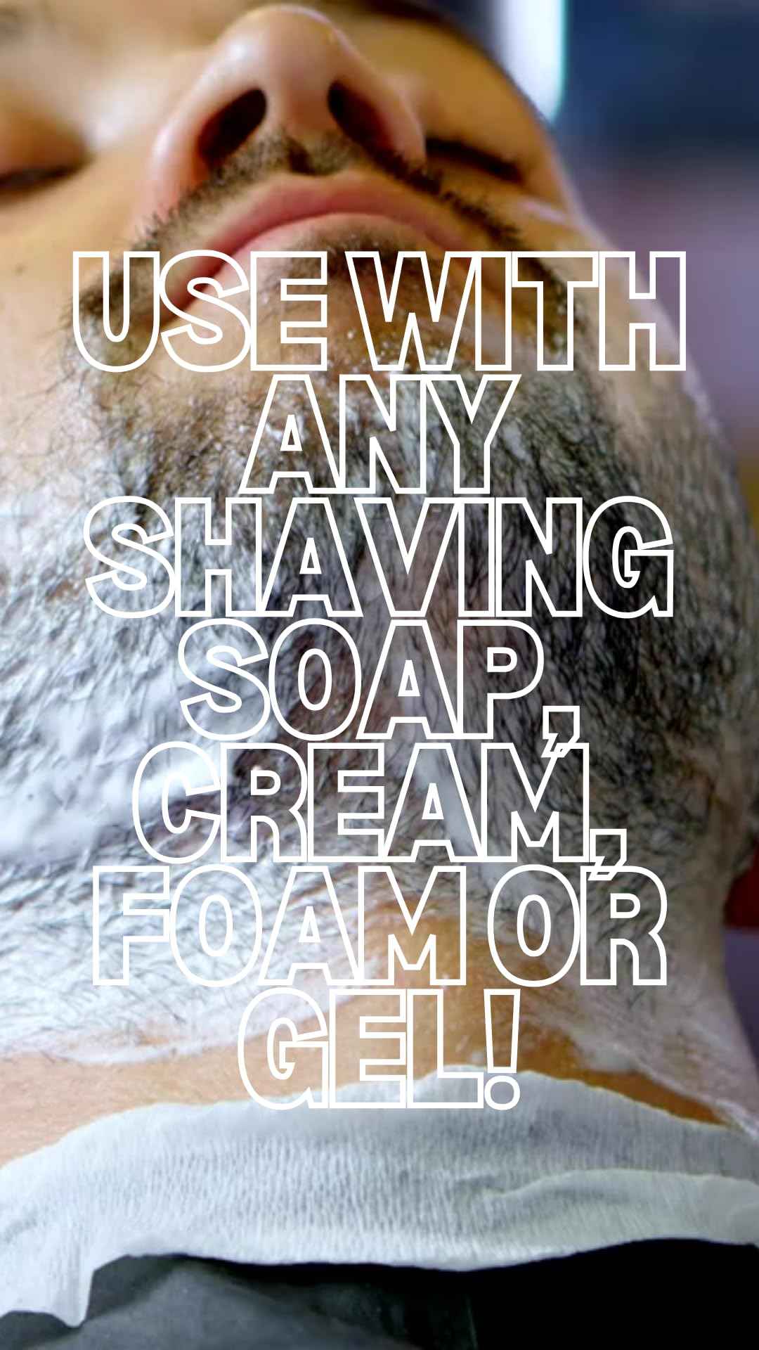 G.B.S Pure Badger Bristle Horn Shaving Brush, use with any Soap Cream All Razors, Effortless Glide Resin