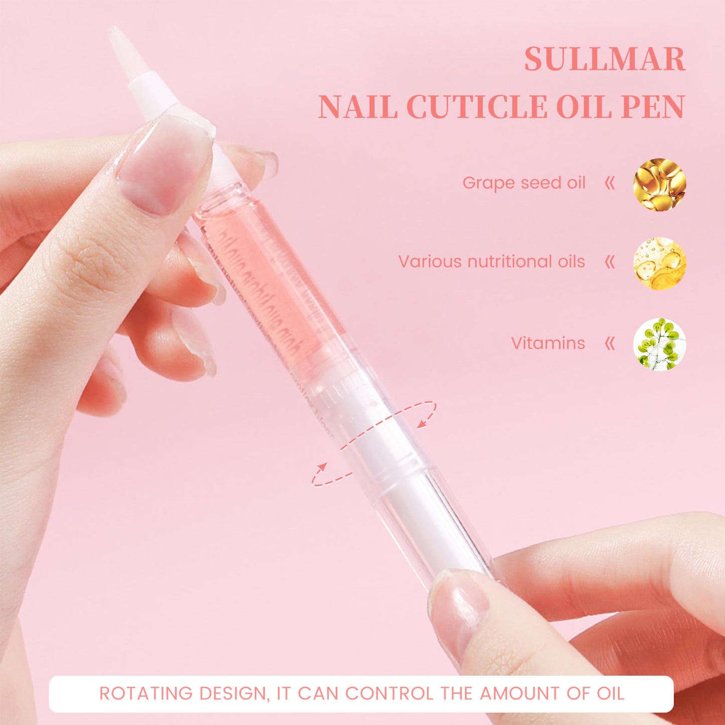 SULLMAR Nail Oil Cuticles Pens Nail Care Kit 8 Smell Cuticle Pen Nail Nutrition Oil Pen Nail Art Professional Manicure Set for Nails Nail Softener Nourish Skin Nail Oil Pens (8pcs)