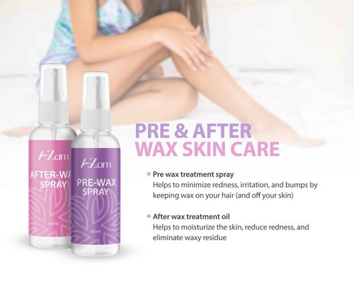 AZAM All-in-one At Home Waxing Kit for Hair removal,Wax pot Waxing Professiona+4 Pack Hard Beads+Silicone Bowl 2 Treatment Oils Wax Kit Accessories Warmer for Full Body