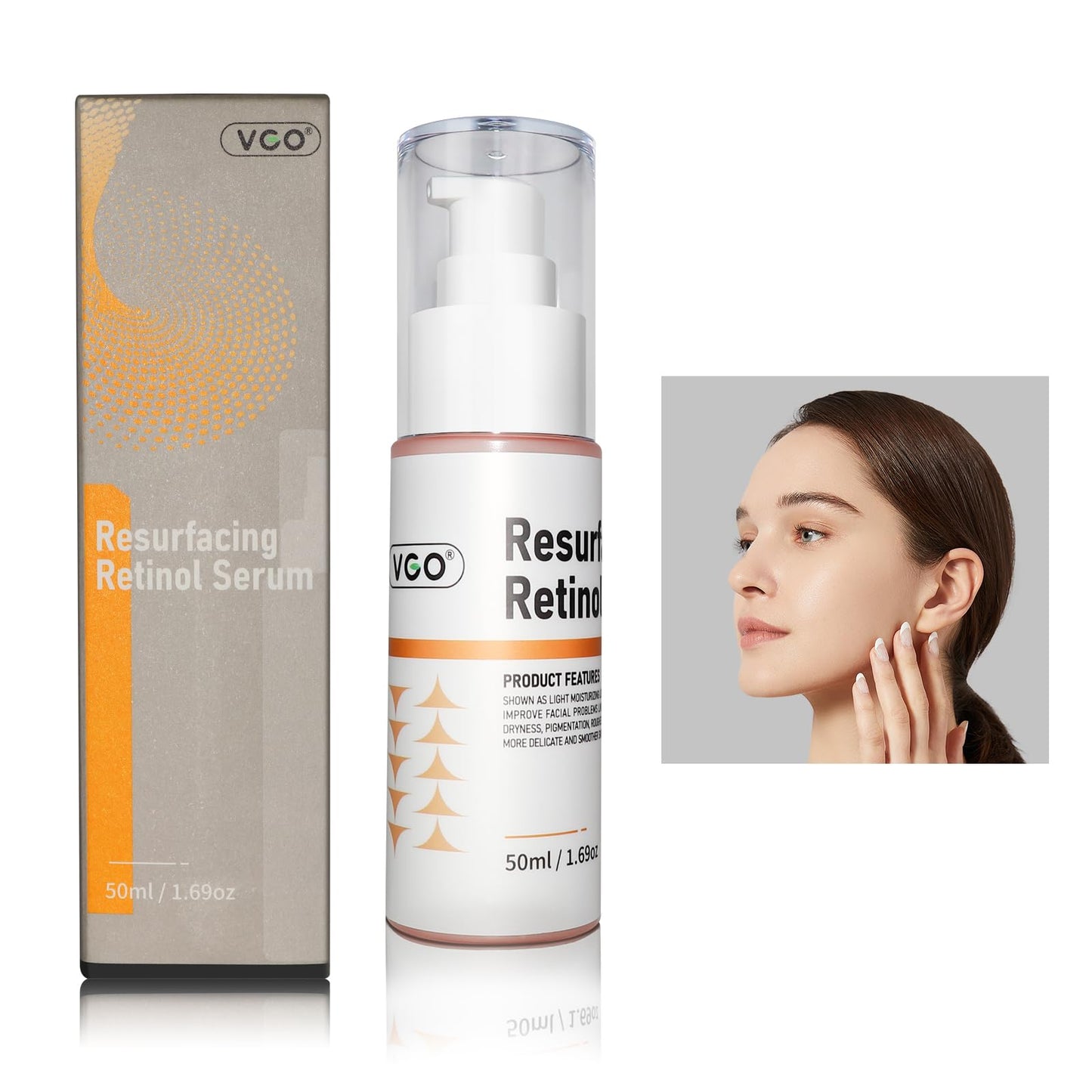 VGO Retinol Serum for Scars Skin, Face & Full Body, Promotes Healthy-Looking Skin for Nightly Use | Fragrance Free, Paraben Free & Non-Comedogenic | 50 ml /1.69 Oz