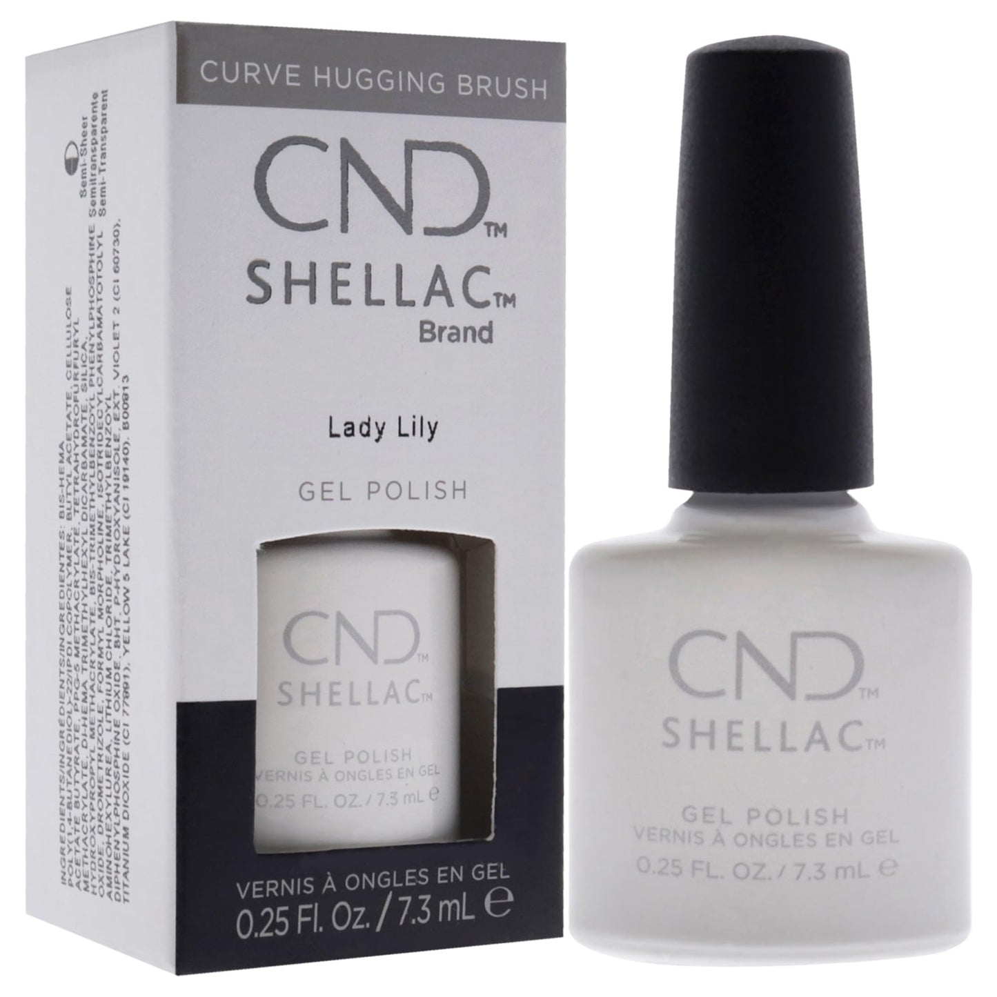 CND Shellac Gel Nail Polish, Long-lasting NailPaint Color with Curve-hugging Brush, White Polish, 0.25 fl oz