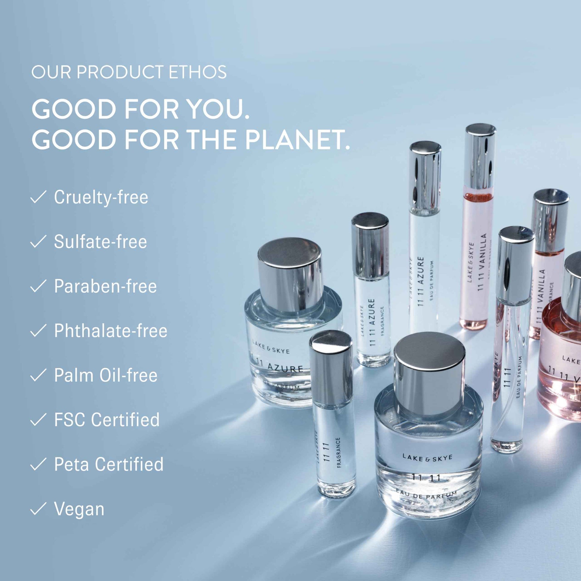 Lake & Skye 11 11 Eau de Parfum Travel Spray, Long Lasting Fragrance, 0.5 fl oz (15 ml) - Skin Musk, Clean, Vegan, Paraben-Free, Cruelty-Free