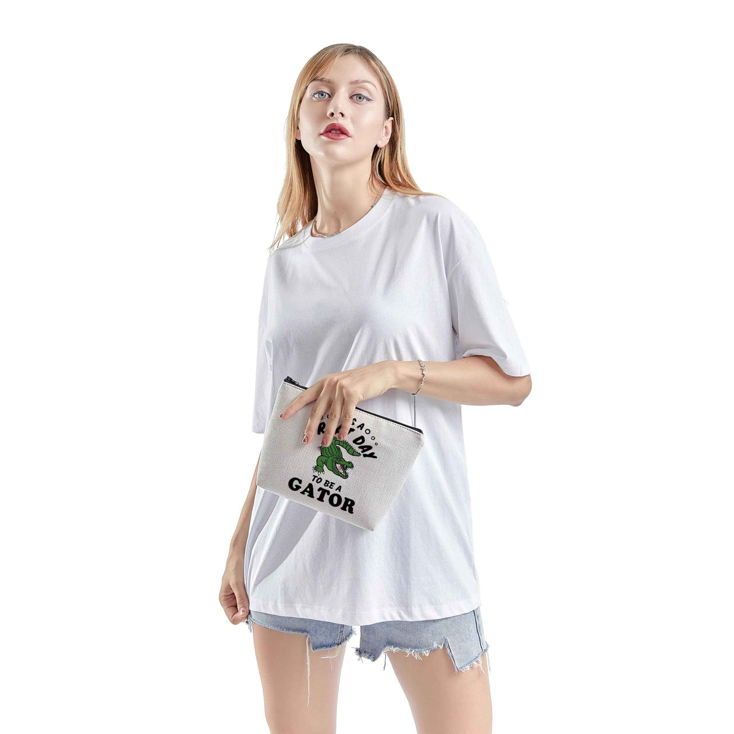 TSOTMO Gator Gift Alligator Gift Gator Cosmetic Bag for Alligator Lovers Animal Lovers Gift Crocodile Zoo Gift