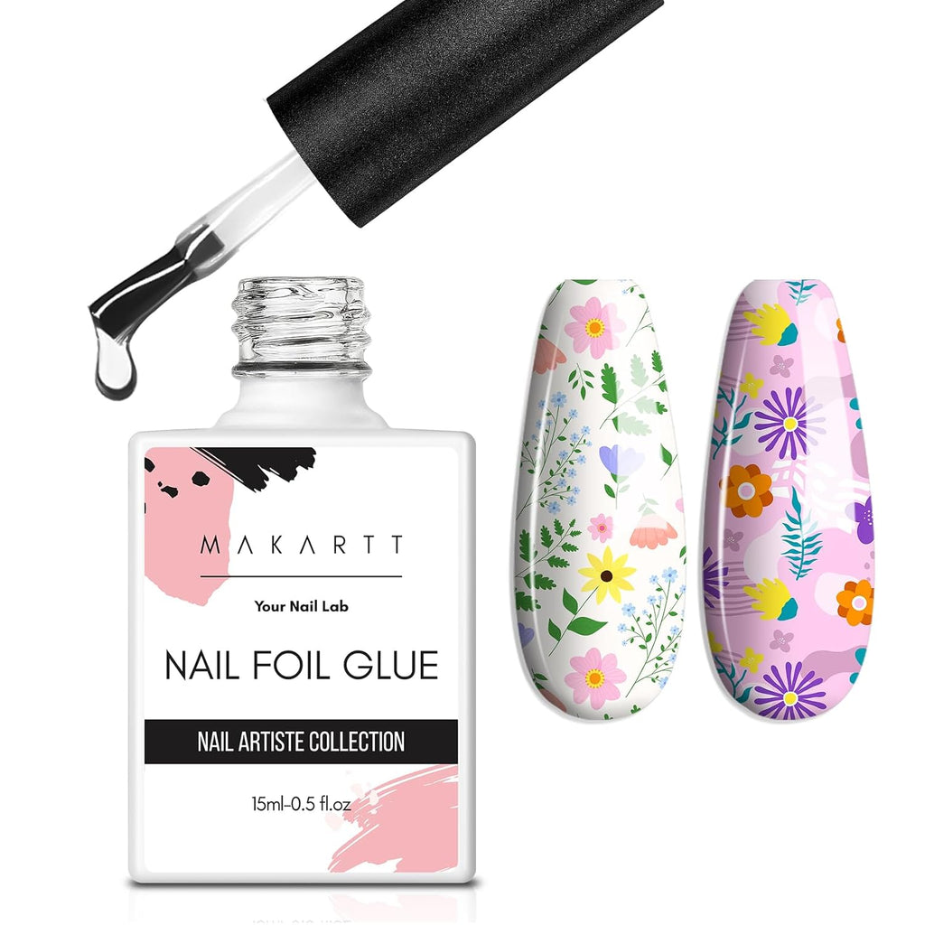 Makartt Nail Foil Glue Gel - Strong Adhesion Transfer Gel for Nail Art, 15ML