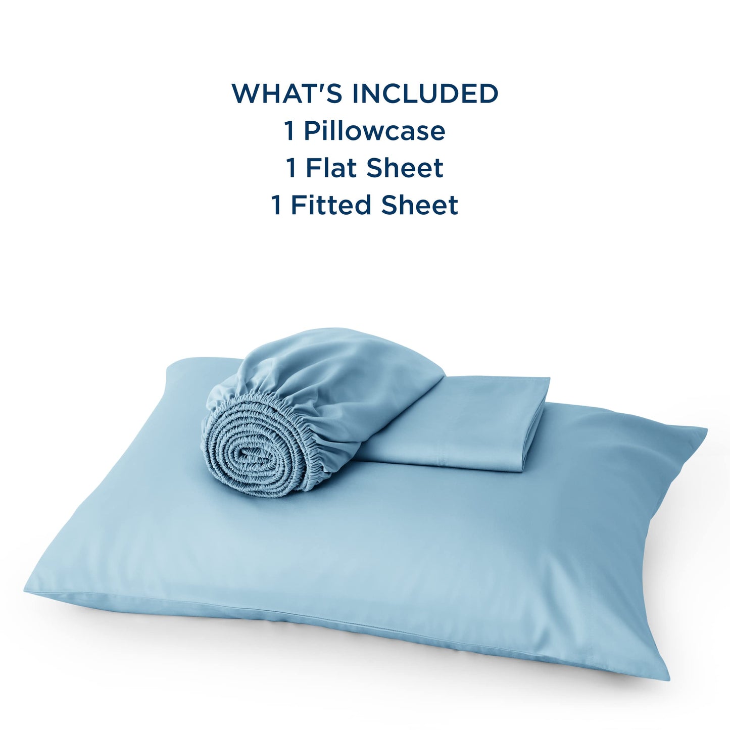 Bedsure Twin Sheets Set, Cooling Sheets Twin Size Bed Set, Rayon Derived from Bamboo, Twin Size Sheets, Breathable & Soft Bed Sheets, Hotel Luxury Silky Bedding Sheets & Pillowcases, Teal Blue