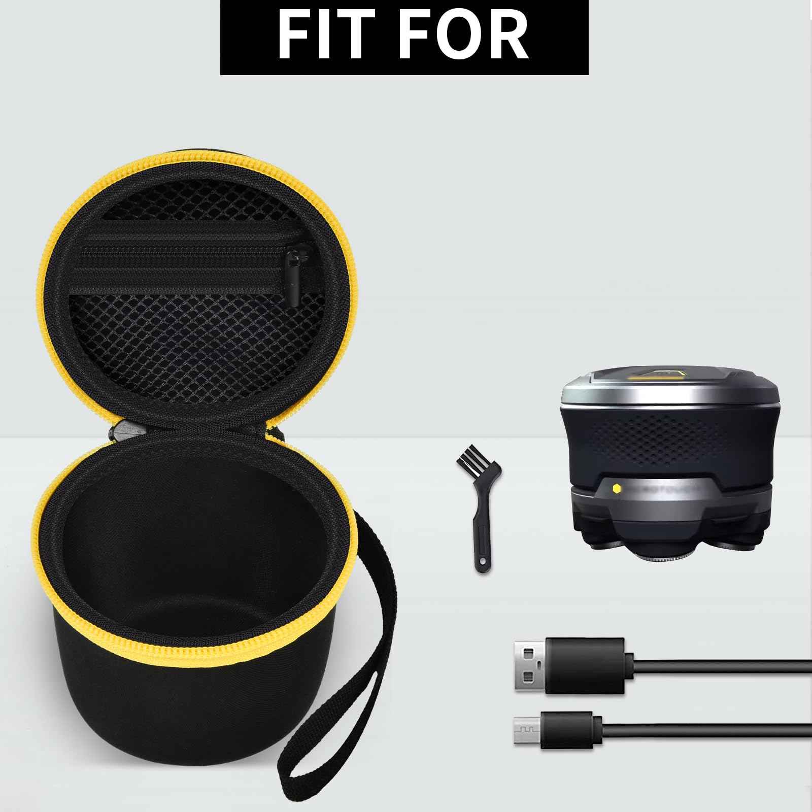 Hard Case Compatible with Wyklaus/ for Microtouch/ for SOLIMPIA/ for Tustow/ for Redbreak Titanium Head Shavers for Bald Men, Travel Electric Razor Storage Box for Grooming Kit (Bag Only) (Black)