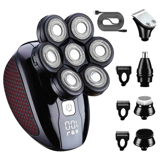 Upgraded 7D Head Shavers for Bald Men – Waterproof Electric Razor for Men with LED Display, Detachable Blades, Type-C Rechargeable Mens Head Shaver Grooming Kit