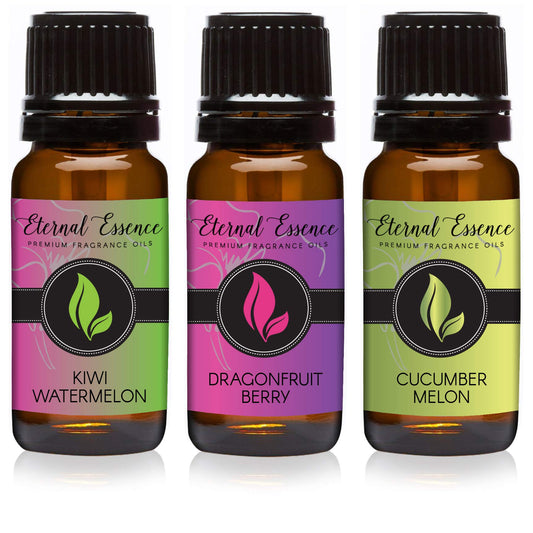 Trio (3) - Dragonfruit Berry, Kiwi Watermelon & Cucumber Melon - Premium Fragrance Oil Trio - 10ML