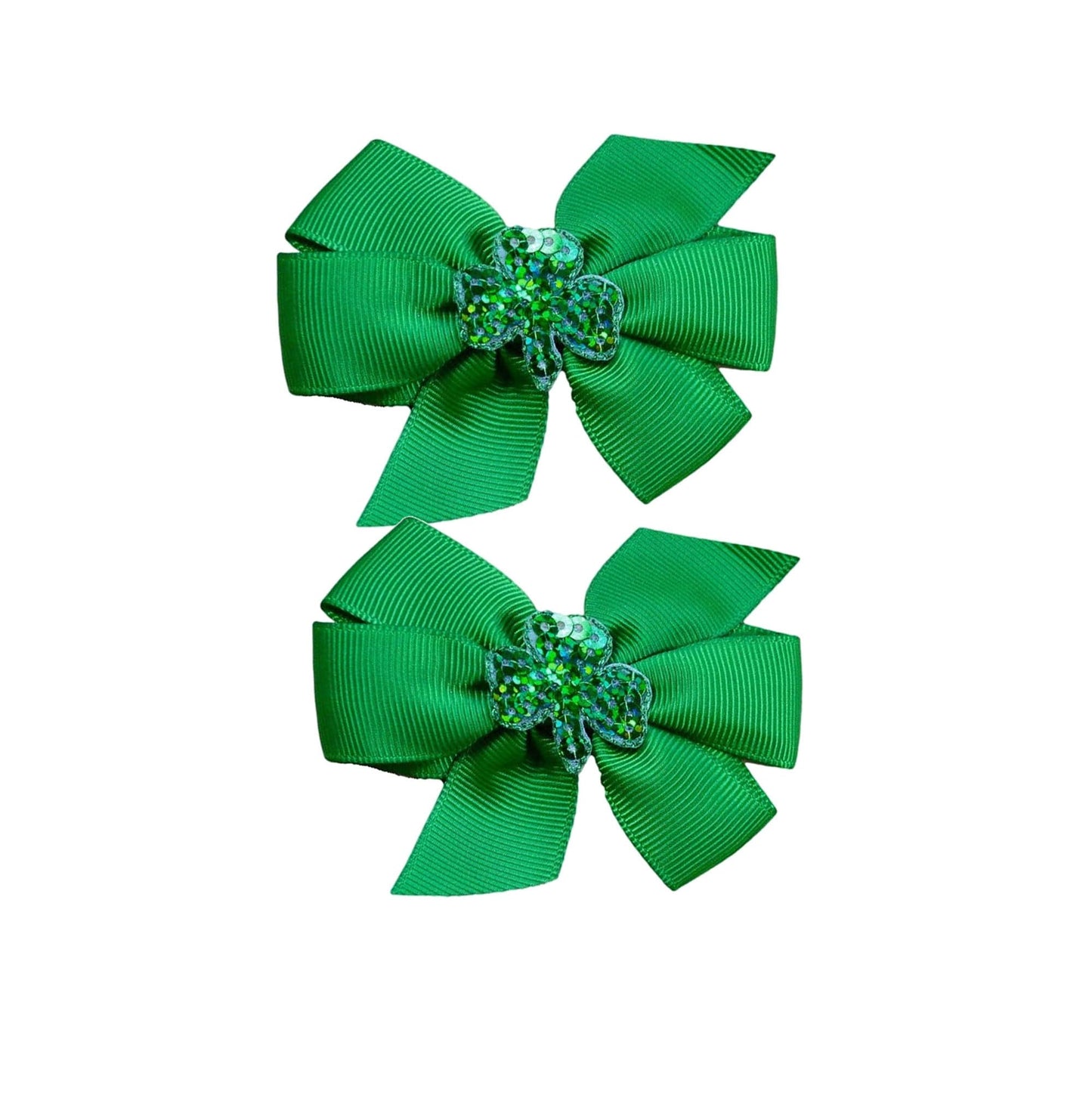 St. Patrick's Day Green Party Accessory Green Shamrock Hair Band Bow Hairpin Hairclips(SPJ1) (St. Patrick's H)