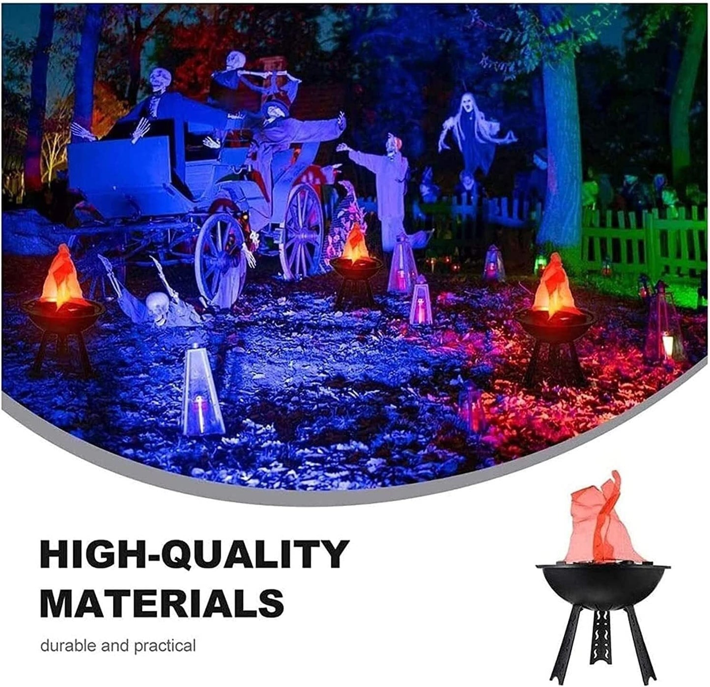 cjc Electric LED 3D Fake Fire Lamp Torch Camp Flame Light for Christmas Night Party Home Decors (30 cm Table Lamp)