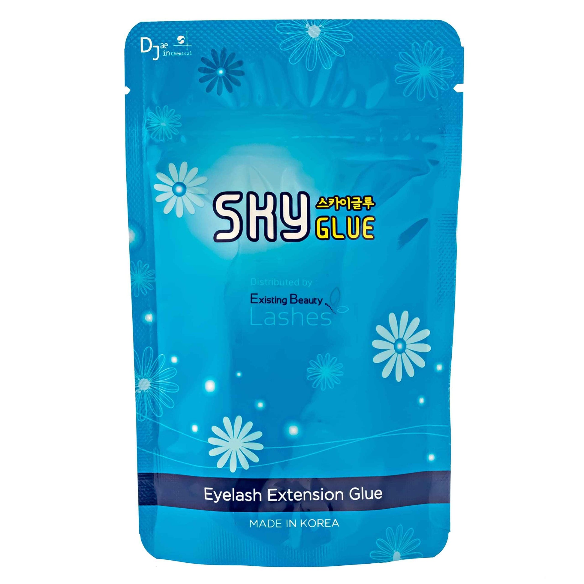 Sky Glue S+ Eyelash Extension Glue - Extra Strong Lash Extensions Adhesive Bond with 6-7 Weeks Retention and 1-2 Sec Dry Time, Long Lasting Semi Permanent Black Glue - 5 ml