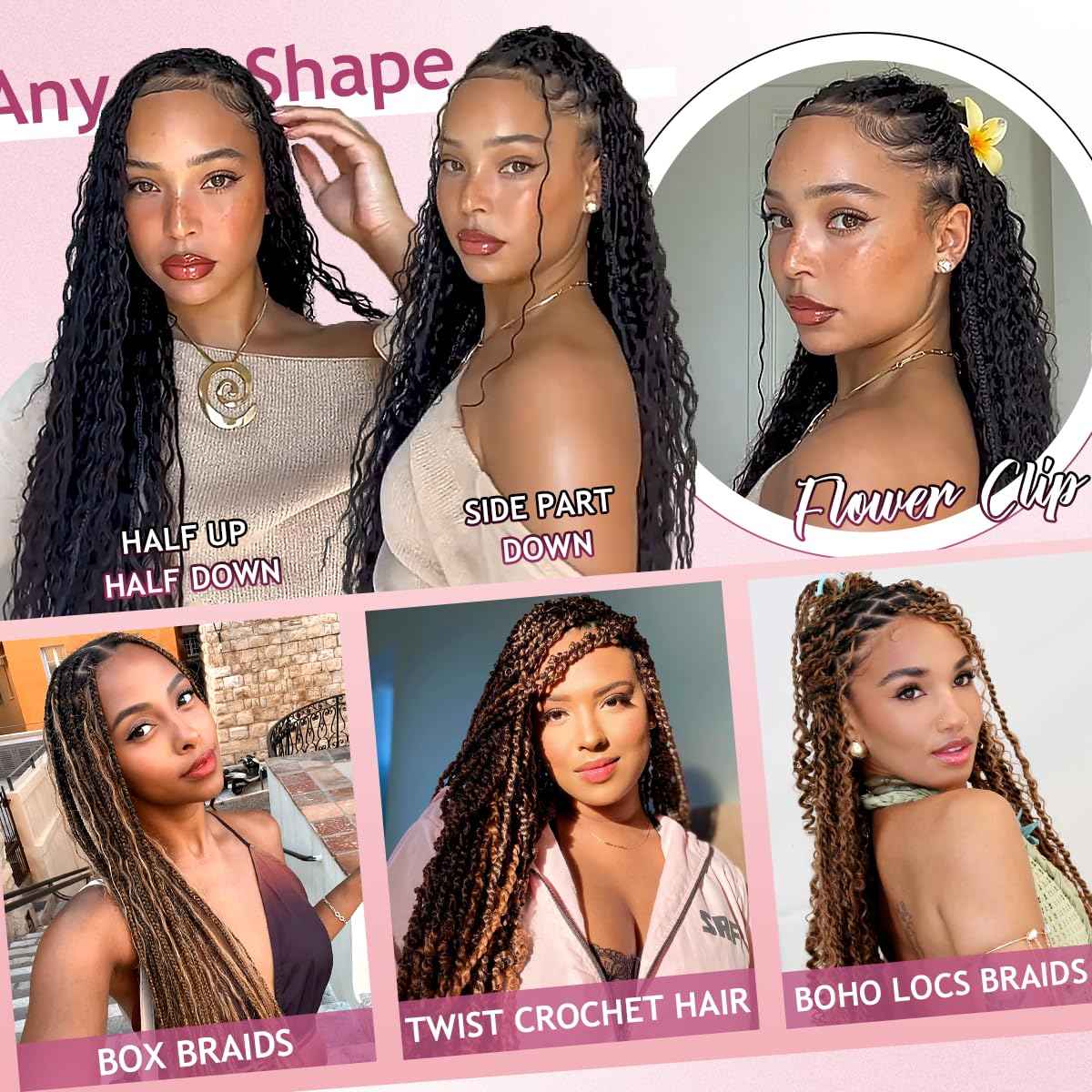 FONFUNY Human Braiding Hair for Boho Braids 120g Deep Wave Boho Bulk Human Hair for Braiding Knotless 12A Curly Wet and Wavy Bohemian Braids No Weft 3 Bundles/Pack Burgundy 14 Inch