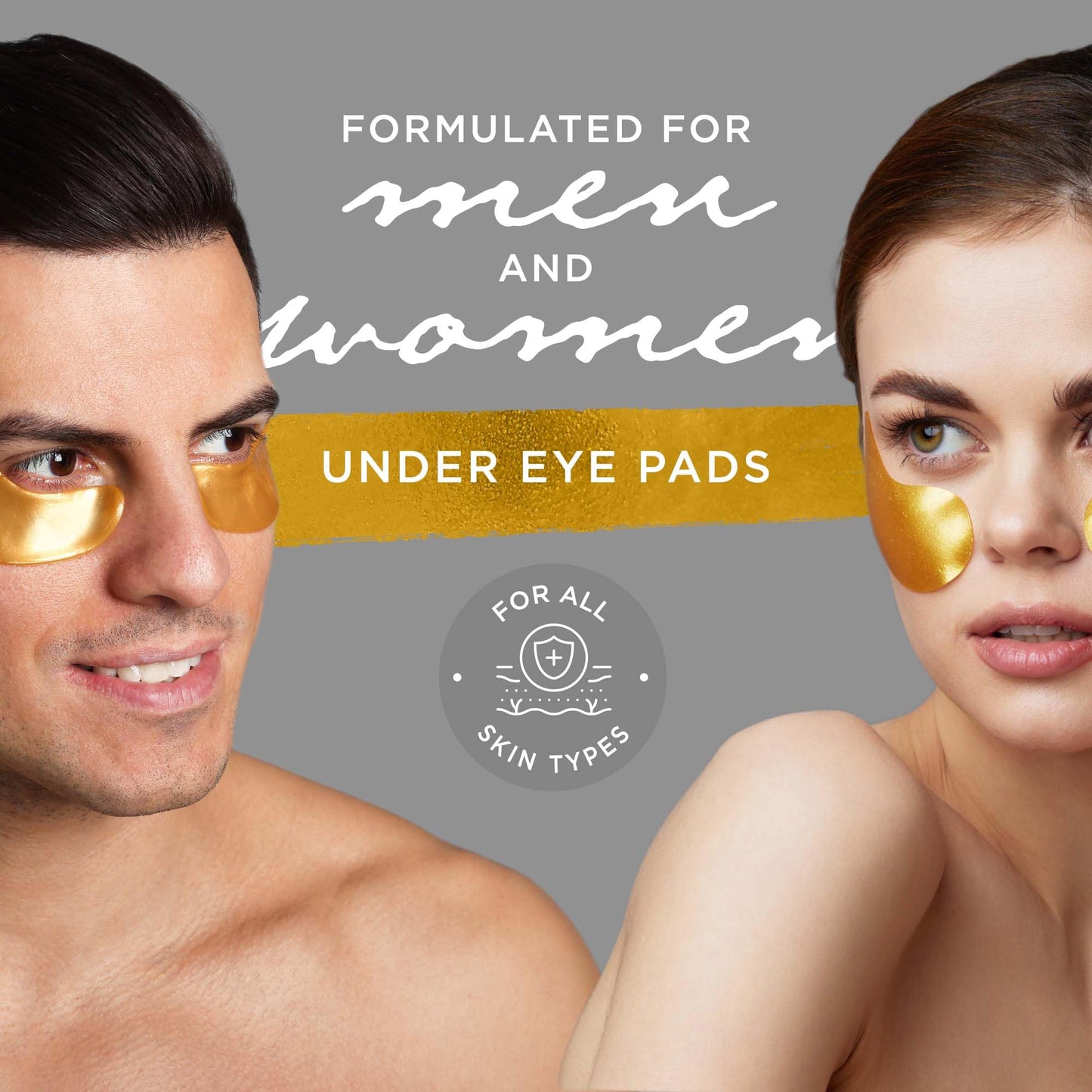 Dermoland - Under Eye Gel Pads, Collagen Eye Patches for Puffy Eyes, Dark Circles, and Wrinkles, 24K Gold Eye Mask with Hyaluronic Acid, Vegan, Cruelty-Free, Hydrating Eye Pad,15 Pairs