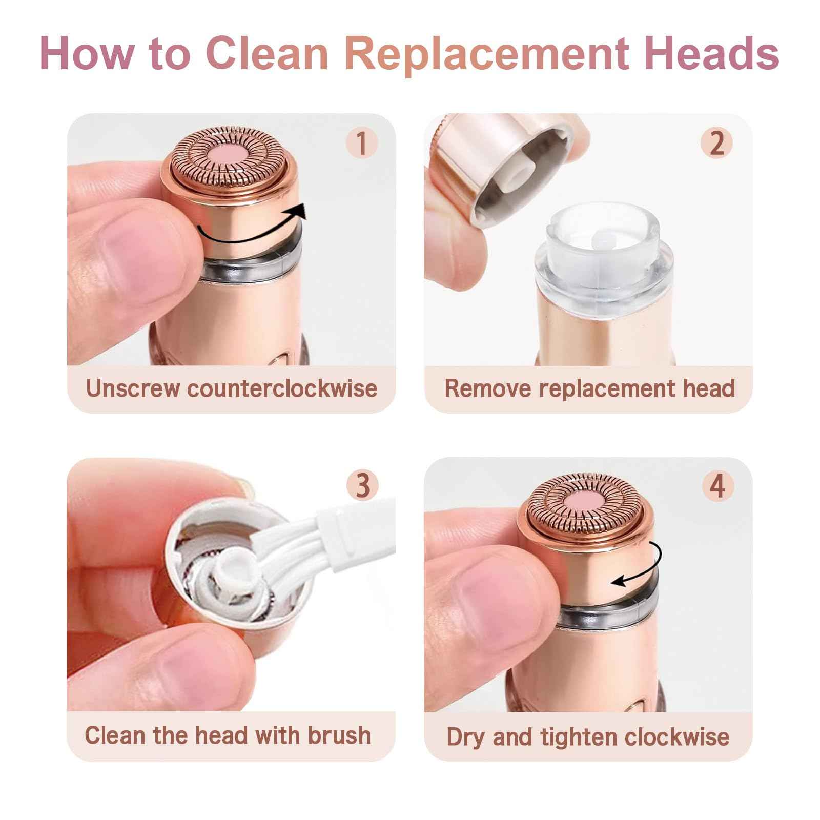 Gen 3 Replacement Heads for New Flawless Facial Hair Remover, Double Ring Floating head for Flawless Generation 3 Shaver, 5 Count