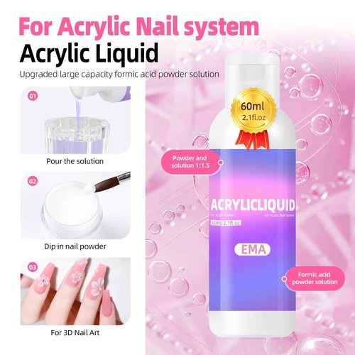Acrylic Nail Kit With Everything For Beginners -Nail Kit Acrylic Set Nail Polish Kit With U V Light And Drill for Home Salon