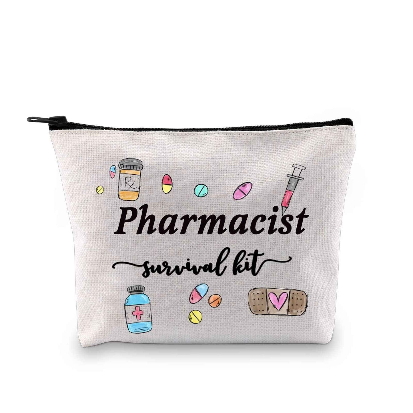 GJTIM Pharmacist Gift Pharmacy Student Gift Pharmacists Survival Kit Pharmacist Cosmetic Bags for Pharmacy Tech (Survival Pharmacist Bag)