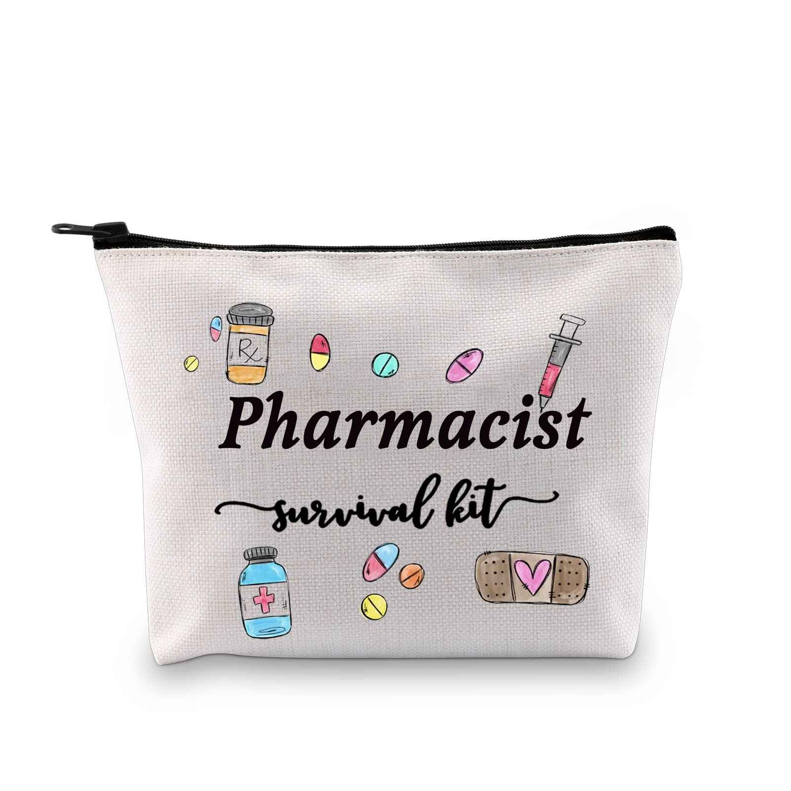 GJTIM Pharmacist Gift Pharmacy Student Gift Pharmacists Survival Kit Pharmacist Cosmetic Bags for Pharmacy Tech (Survival Pharmacist Bag)