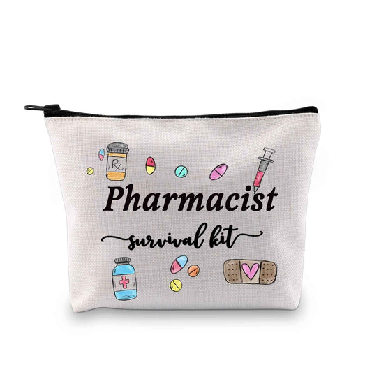 GJTIM Pharmacist Gift Pharmacy Student Gift Pharmacists Survival Kit Pharmacist Cosmetic Bags for Pharmacy Tech (Survival Pharmacist Bag)