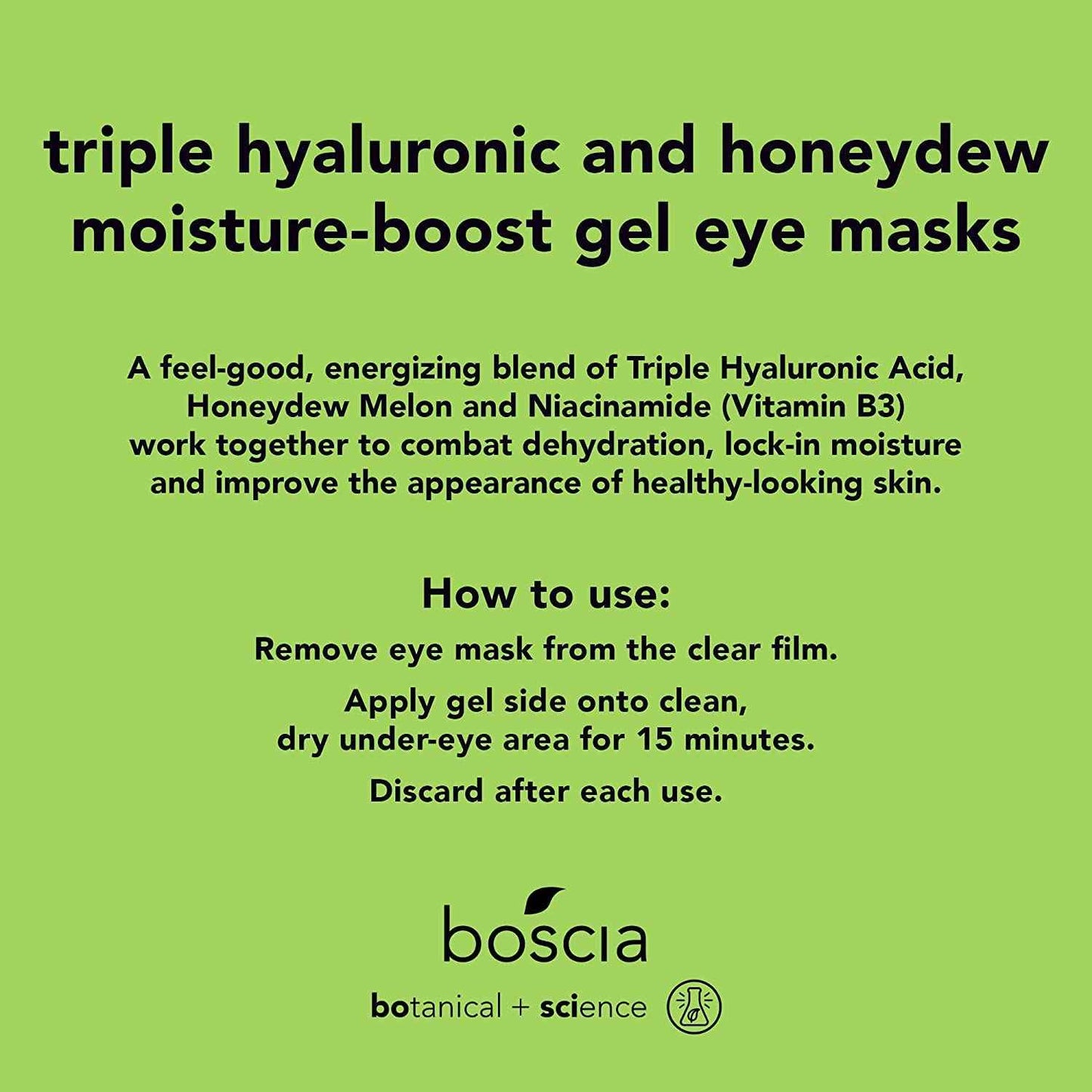 Boscia Triple Hyaluronic and Honeydew Moisture-Boost Gel Eye Masks, 5 ct.
