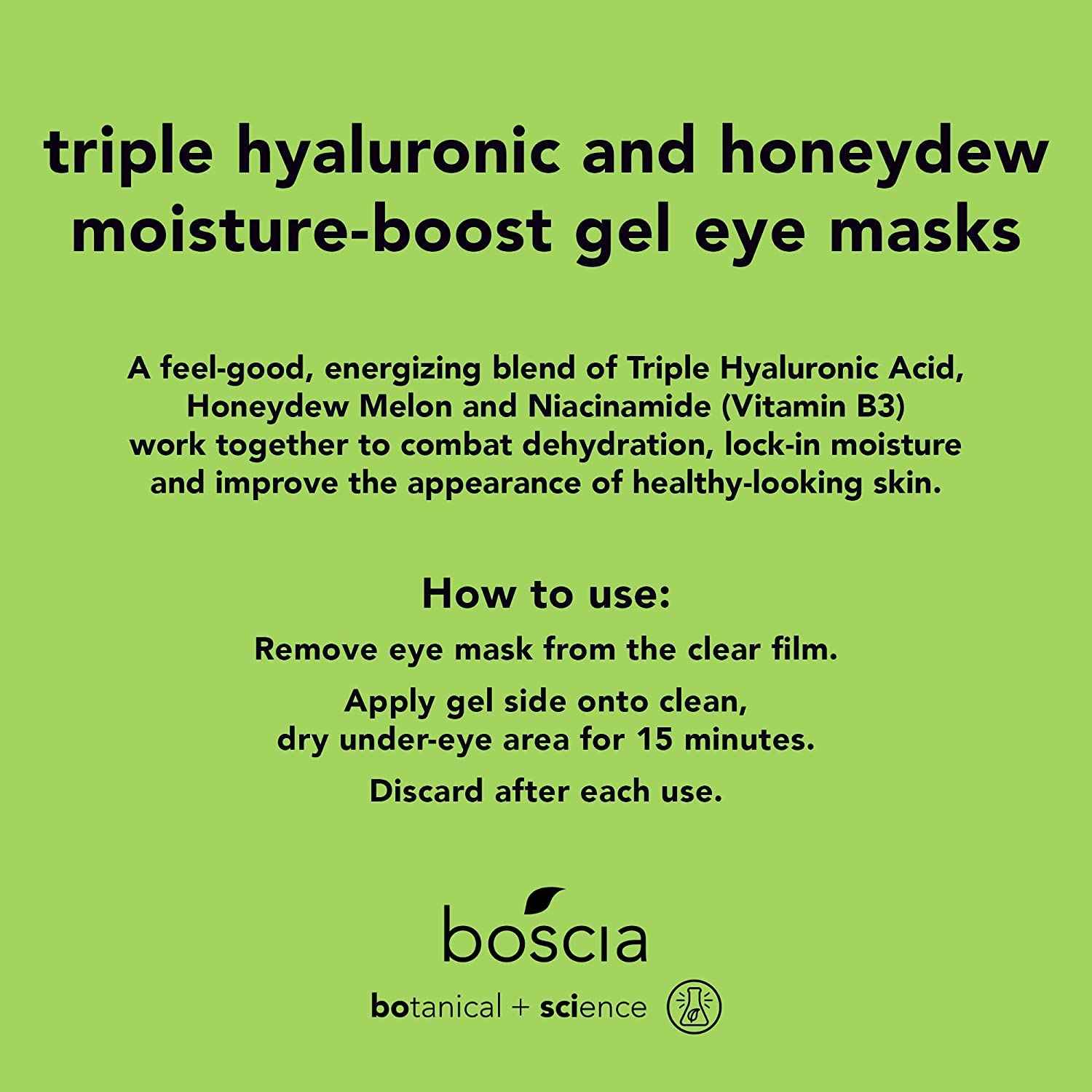 Boscia Triple Hyaluronic and Honeydew Moisture-Boost Gel Eye Masks, 5 ct.