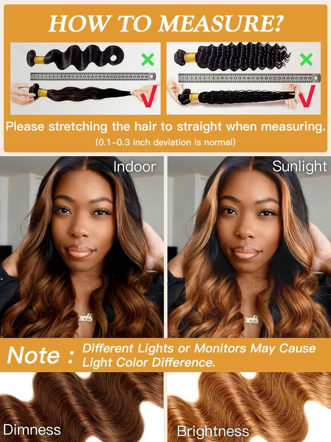 Two Tone Color T1B/30 Ombre Honey Brown Human Hair Bundles Body Wave, #T30 Ombre Light Auburn Brown Loose Wave Sew In Quick Weave Hair Tracks, 12A 100% Unprocessed Raw Brazilian Virgin Hair 12 Inch