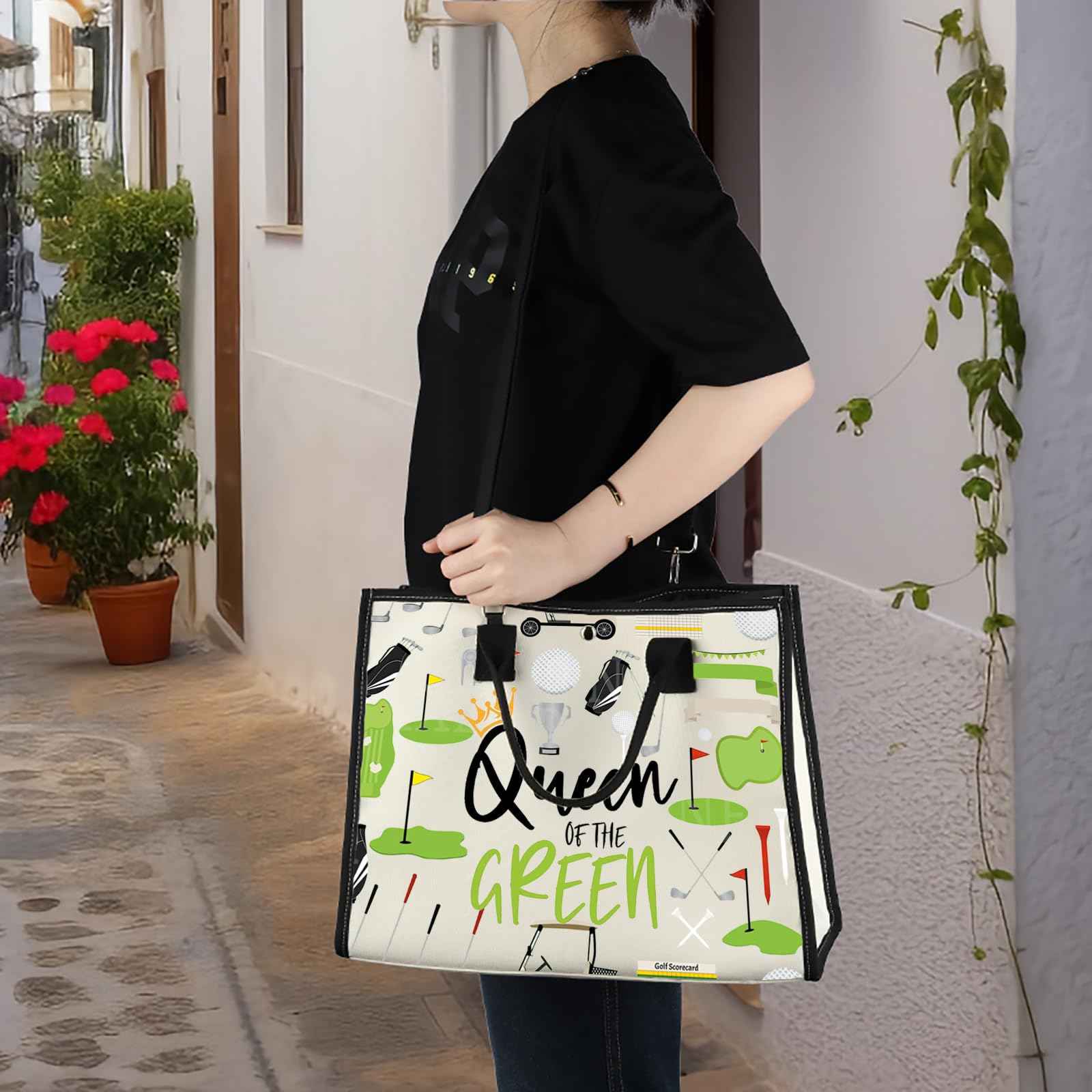 WZMPA Golf Queen Survival Kit Golf Player Gifts Queen of the Green Golf Zipper Bag Golfing Travel Accessories (Queen Green BG)