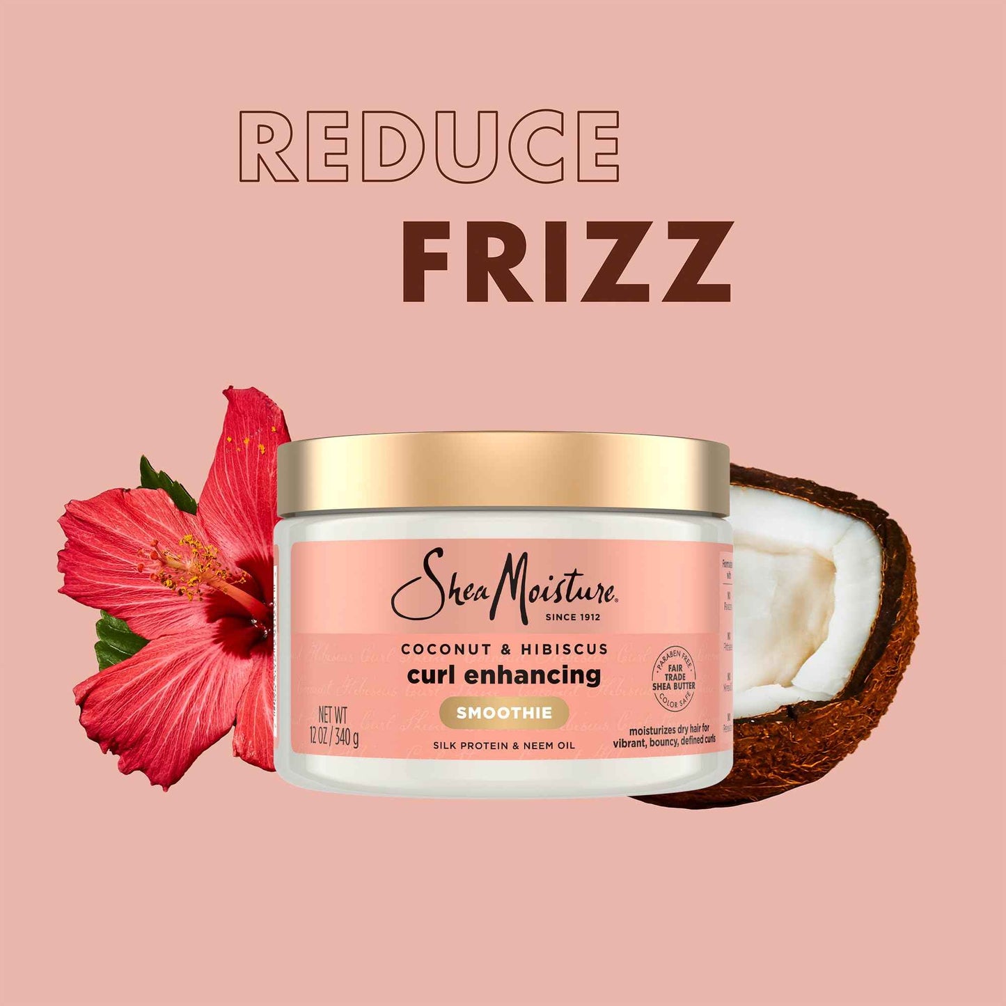 SheaMoisture Curl Care Bundle, Coconut & Hibiscus, Curl Enhancing Smoothie, Hold & Shine Moisture Mist, Frizz Free Mousse for Curly Hair, Wavy Styles